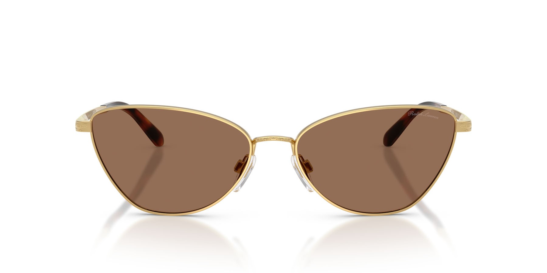 Sunglasses Ralph Lauren RL 7093 (900473) color oro lucido shape rectangle lenses marrone