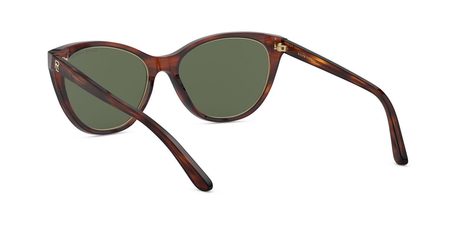 Sonnenbrillen Ralph Lauren RL 8186 (500771) farbe striato havana lucido form cat-eye gläser verde bottiglia