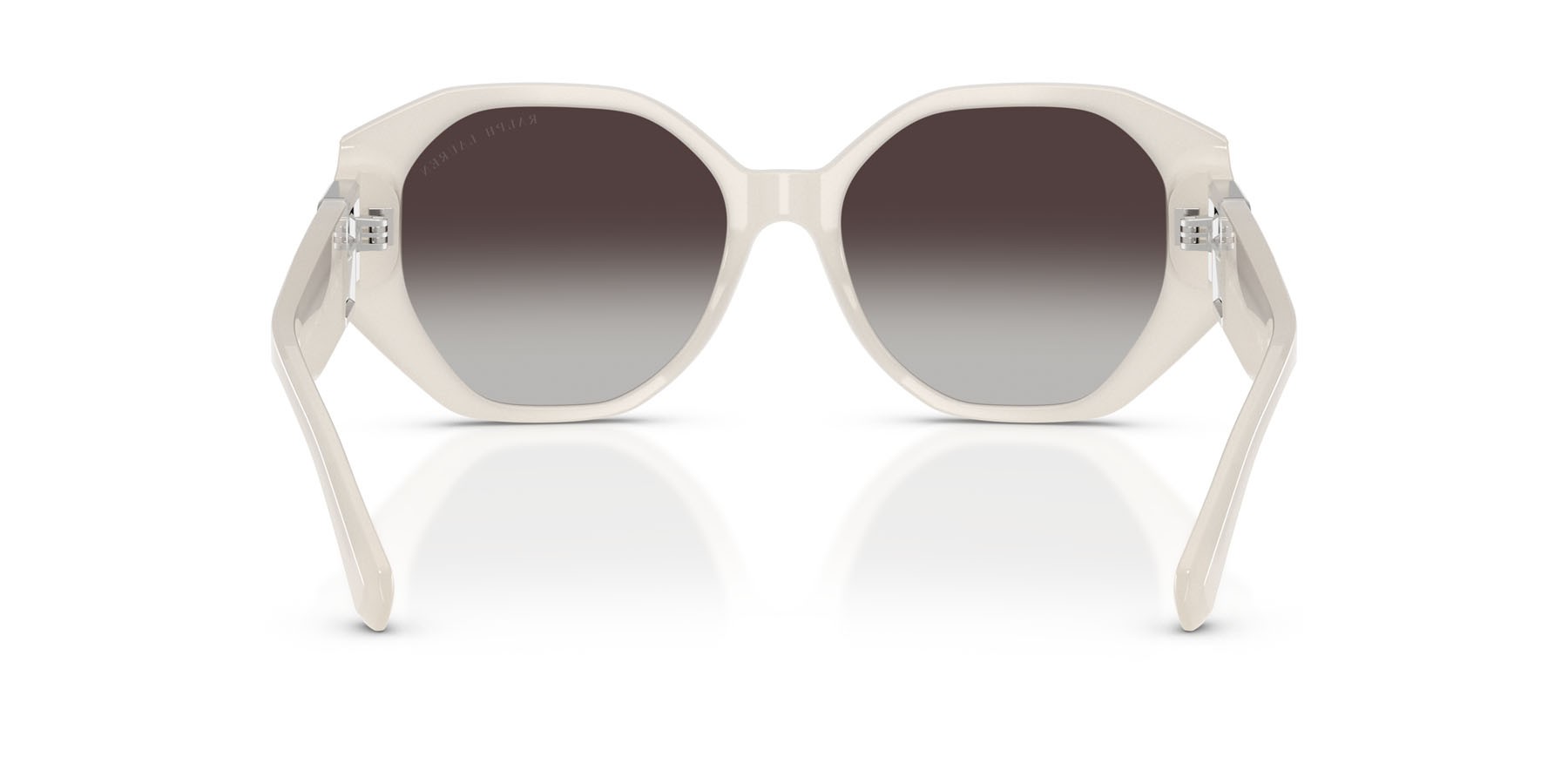 Sunglasses Ralph Lauren The Juliette RL 8220 (61828G) color opaline milky shape butterfly lenses grigio sfumato