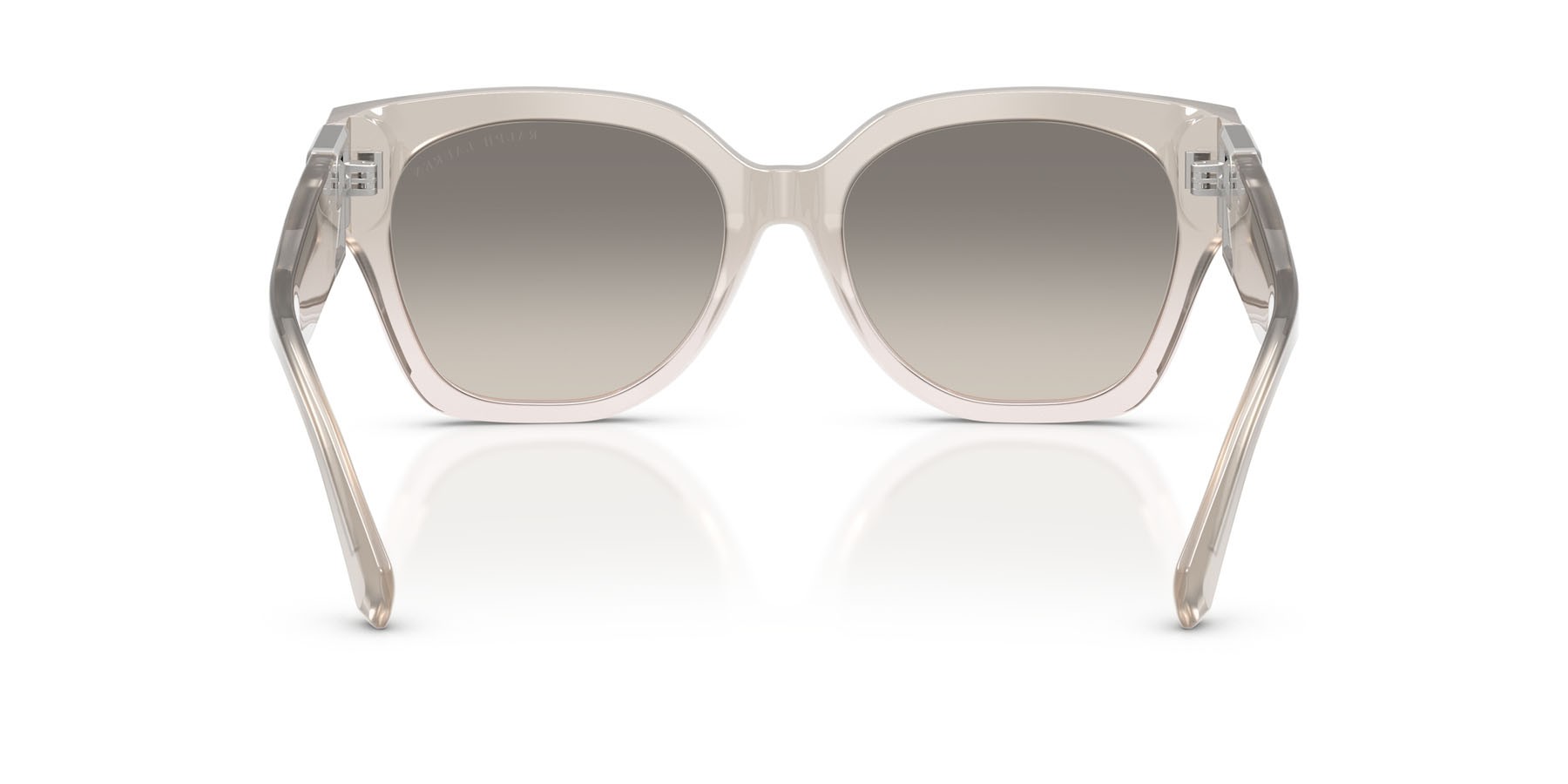 Sunglasses Ralph Lauren The Overszed Ricky RL 8221 (611208) color grigio trasparente shape butterfly lenses flash grigio sfumato