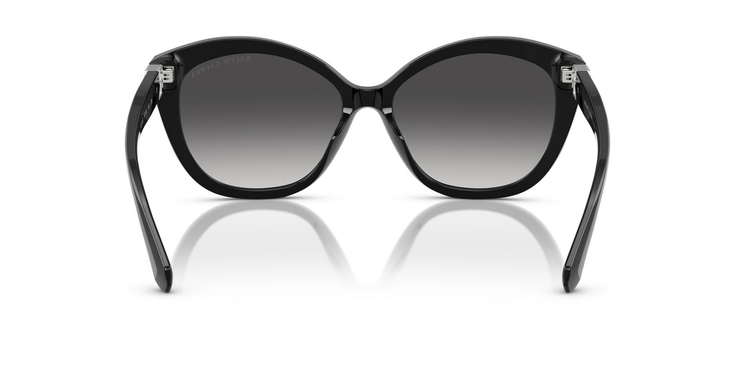 Sunglasses Ralph Lauren RL 8225U (50018G) color nero shape butterfly lenses grigio sfumato