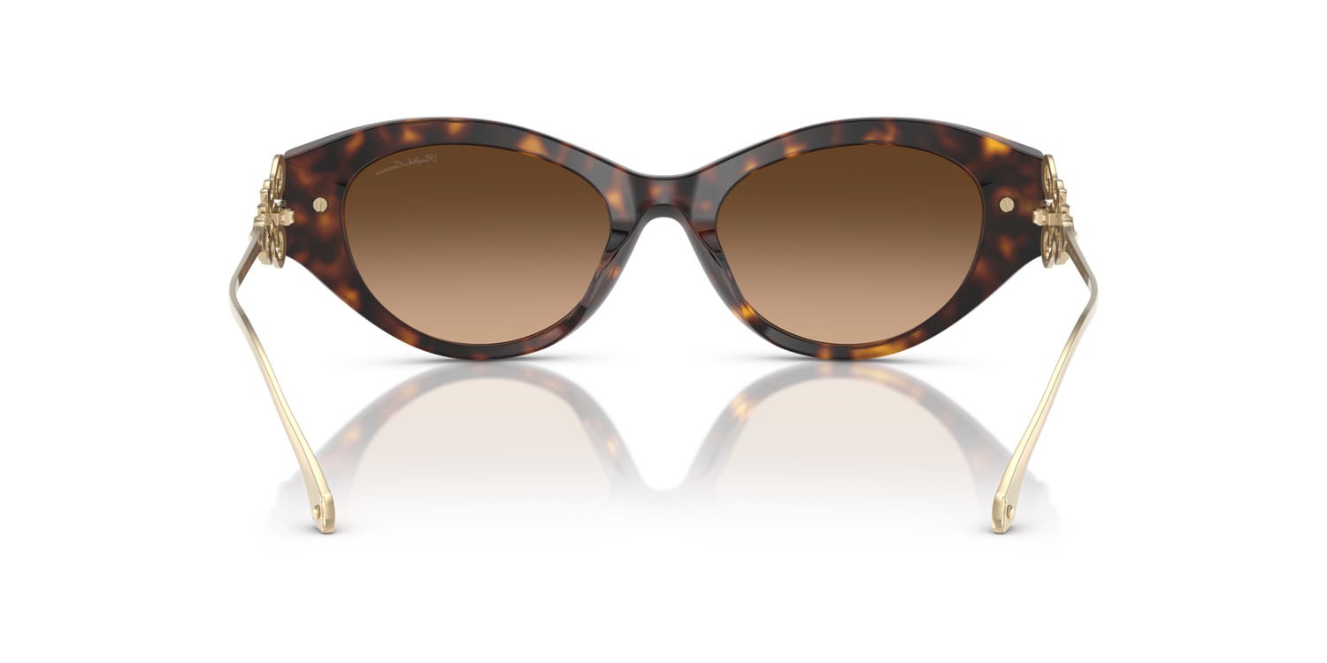 Sunglasses Ralph Lauren RL 8227U (500374) color havana scuro shape cat eye lenses marrone sfumato