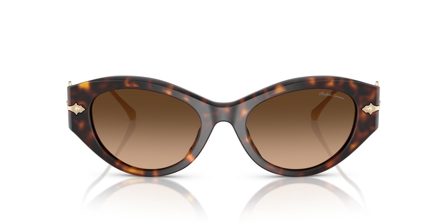 Sunglasses Ralph Lauren RL 8227U (500374) color havana scuro shape cat eye lenses marrone sfumato