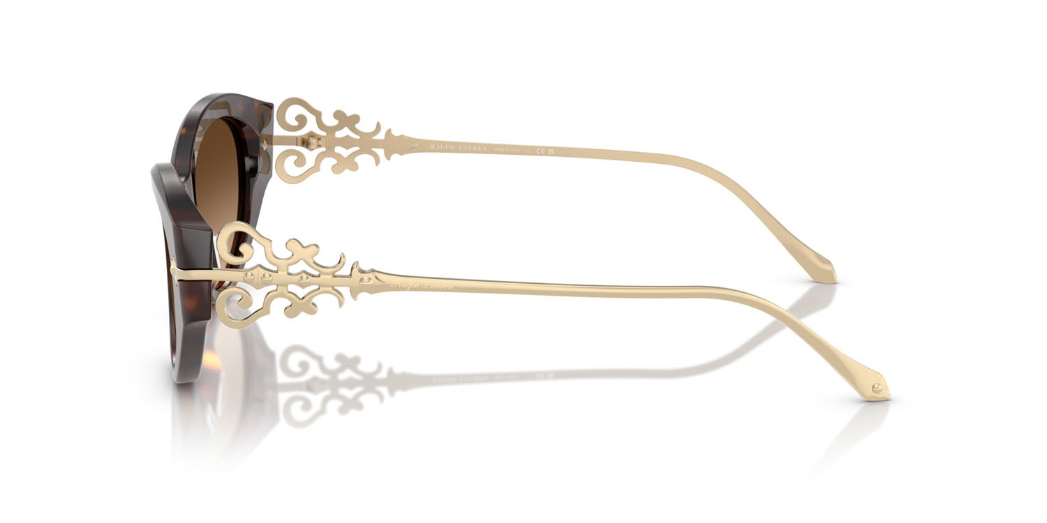 Sunglasses Ralph Lauren RL 8227U (500374) color havana scuro shape cat eye lenses marrone sfumato