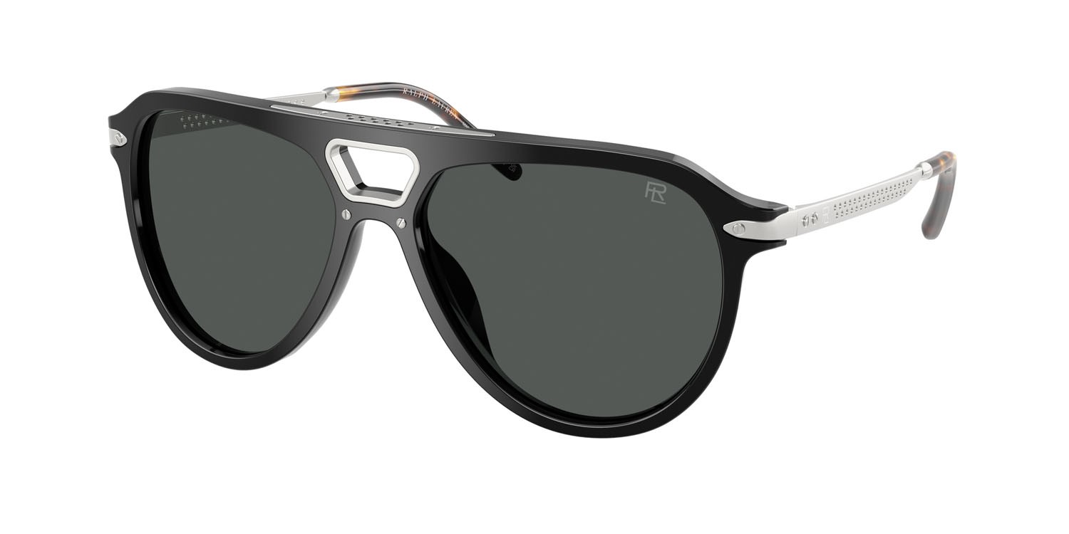 Occhiali da sole Ralph Lauren RL 8228U (500187) colore nero forma aviator lenti grigio