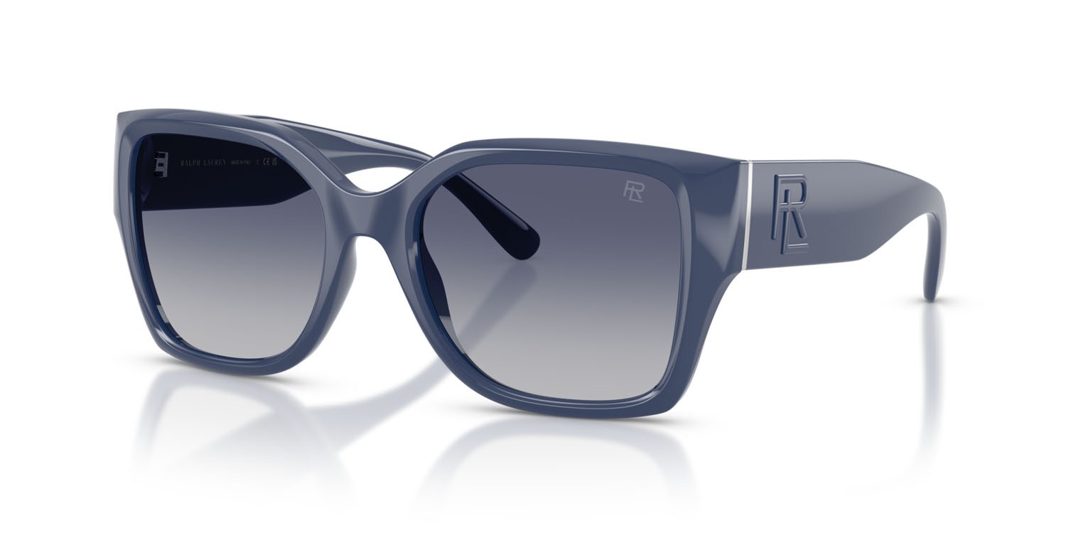 Sunglasses Ralph Lauren RL 8230U (62804L) color blu lucido shape square lenses blu sfumato