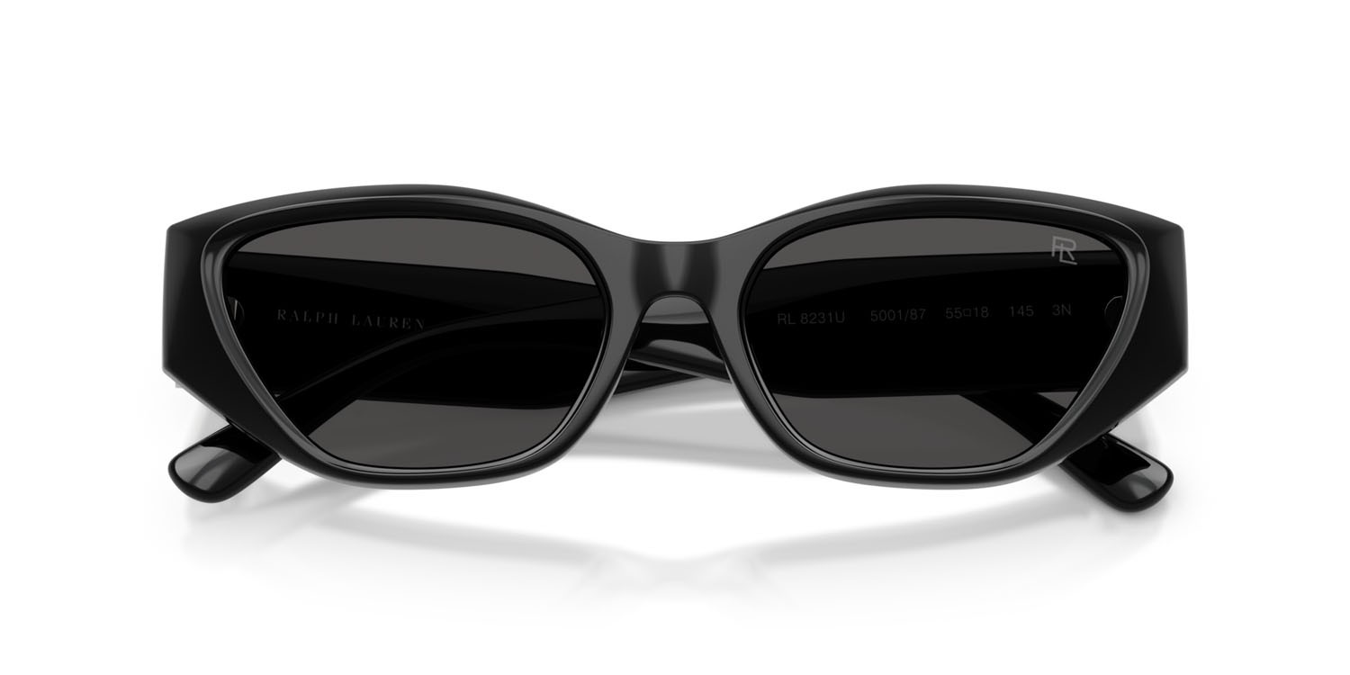 Sunglasses Ralph Lauren RL 8231U (500187) color nero shape square lenses grigio