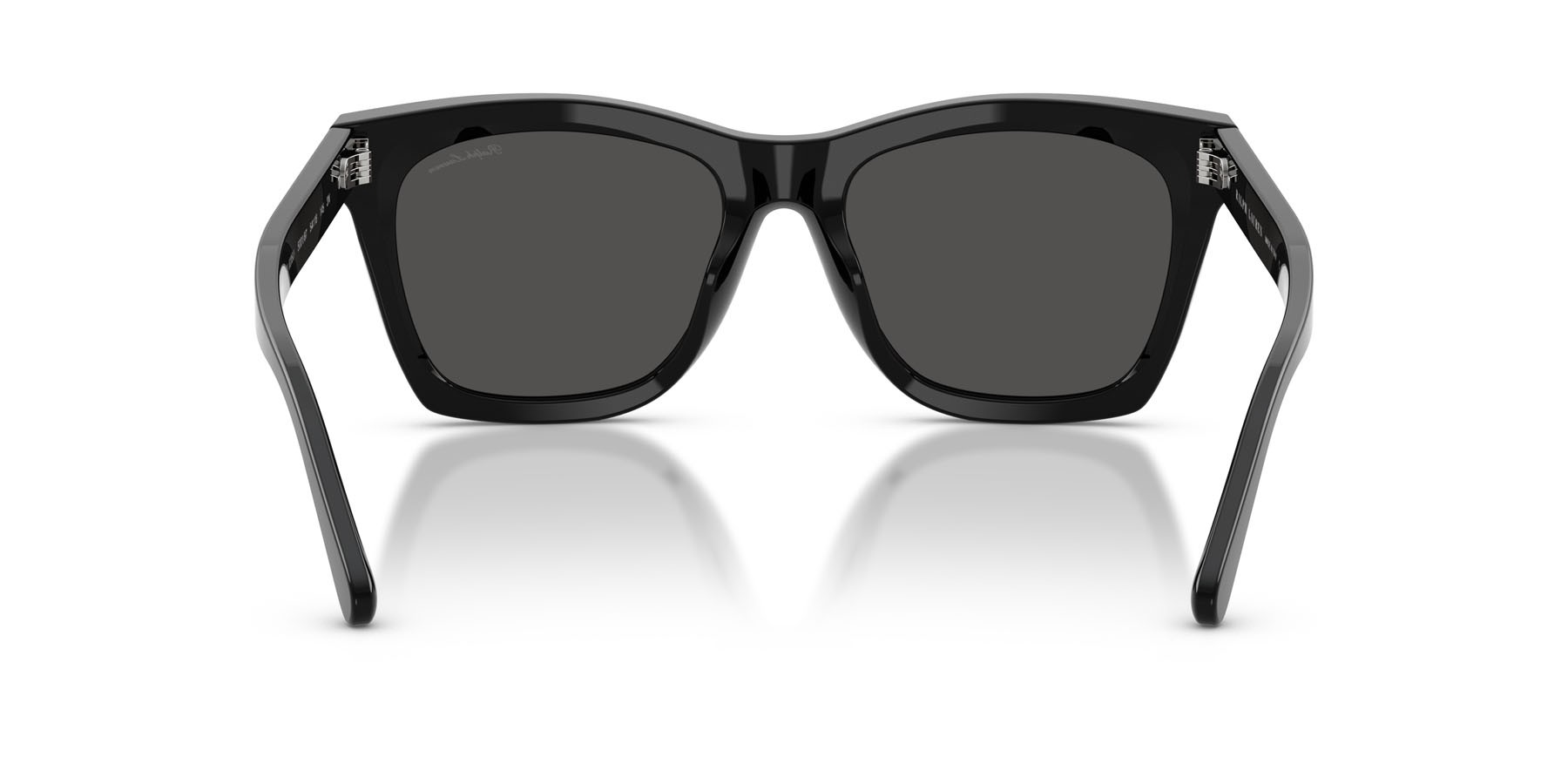 Sunglasses Ralph Lauren RL 8235U (500187) color nero lucido shape square lenses grigio scuro