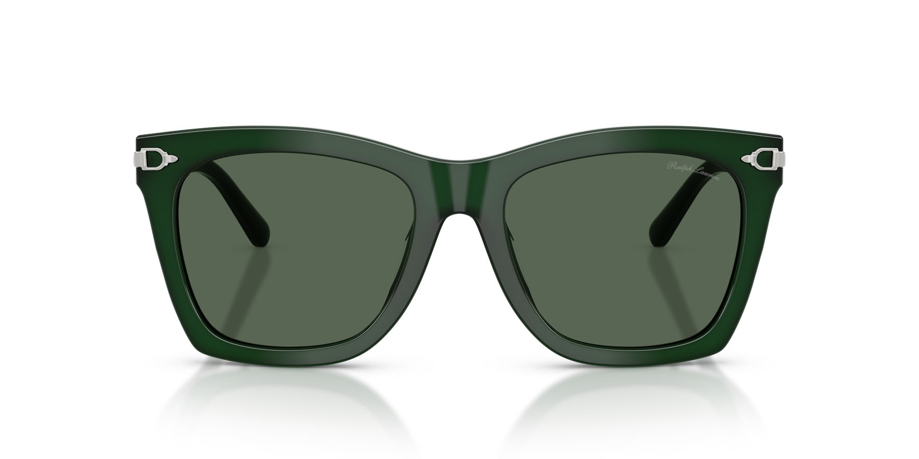 Sunglasses Ralph Lauren RL 8235U (630471) color verde scuro lattiginoso shape square lenses verde scuro