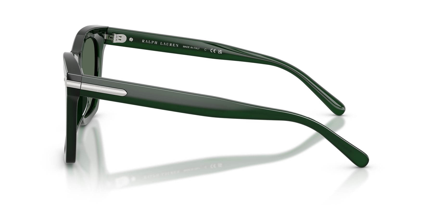 Sunglasses Ralph Lauren RL 8235U (630471) color verde scuro lattiginoso shape square lenses verde scuro