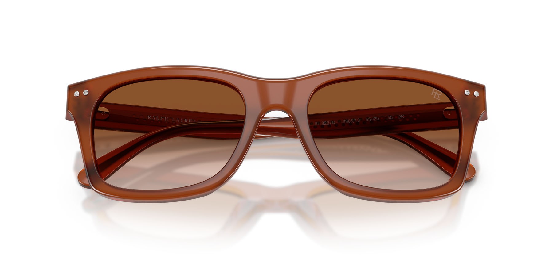 Sunglasses Ralph Lauren RL 8237U (630613) color marrone opale bio shape square lenses marrone sfumato