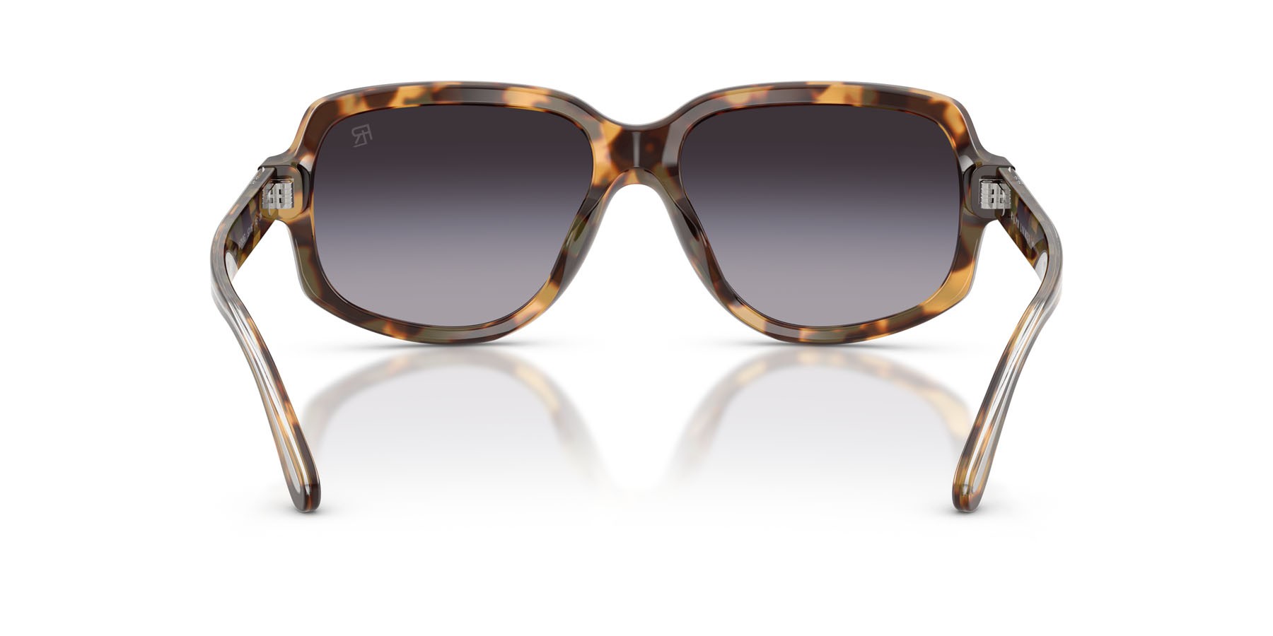 Sunglasses Ralph Lauren RL 8238U (61788G) color havana effetto maculato shape irregular lenses grigio sfumato
