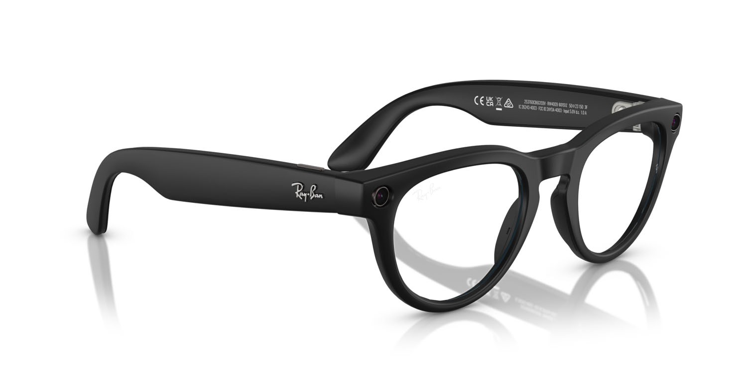 Sonnenbrillen Ray-Ban Meta Smart Glasses Headliner RW 4009 (601S1Z) farbe nero form pantos gläser trasparente/grigio