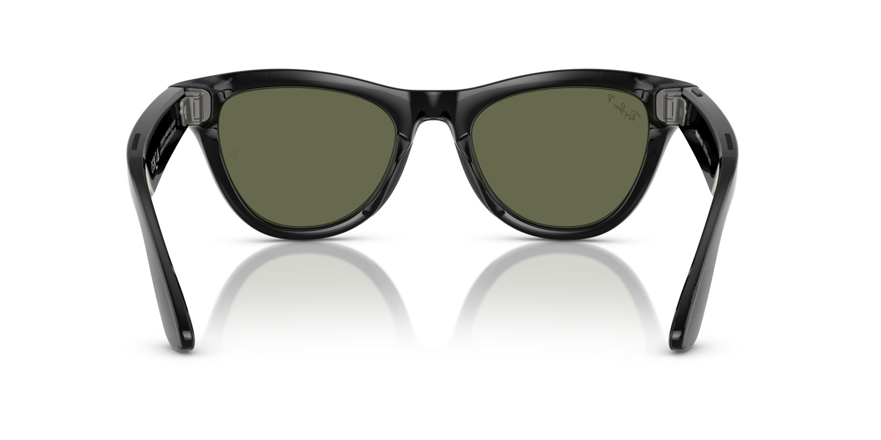 Occhiali da sole Ray-Ban Meta Smart Glasses Skyler RW 4010 (601/9A) colore nero forma cat eye lenti verde