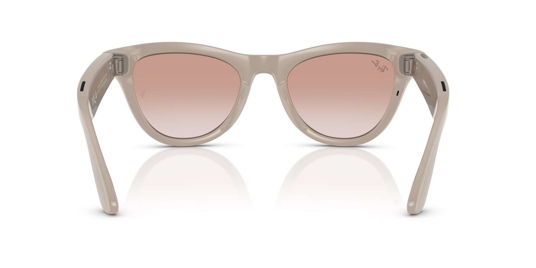 Sonnenbrillen Ray-Ban Meta Smart Glasses Skyler RW 4010 (670013) farbe grigio chiaro form cat-eye gläser rosa cannella