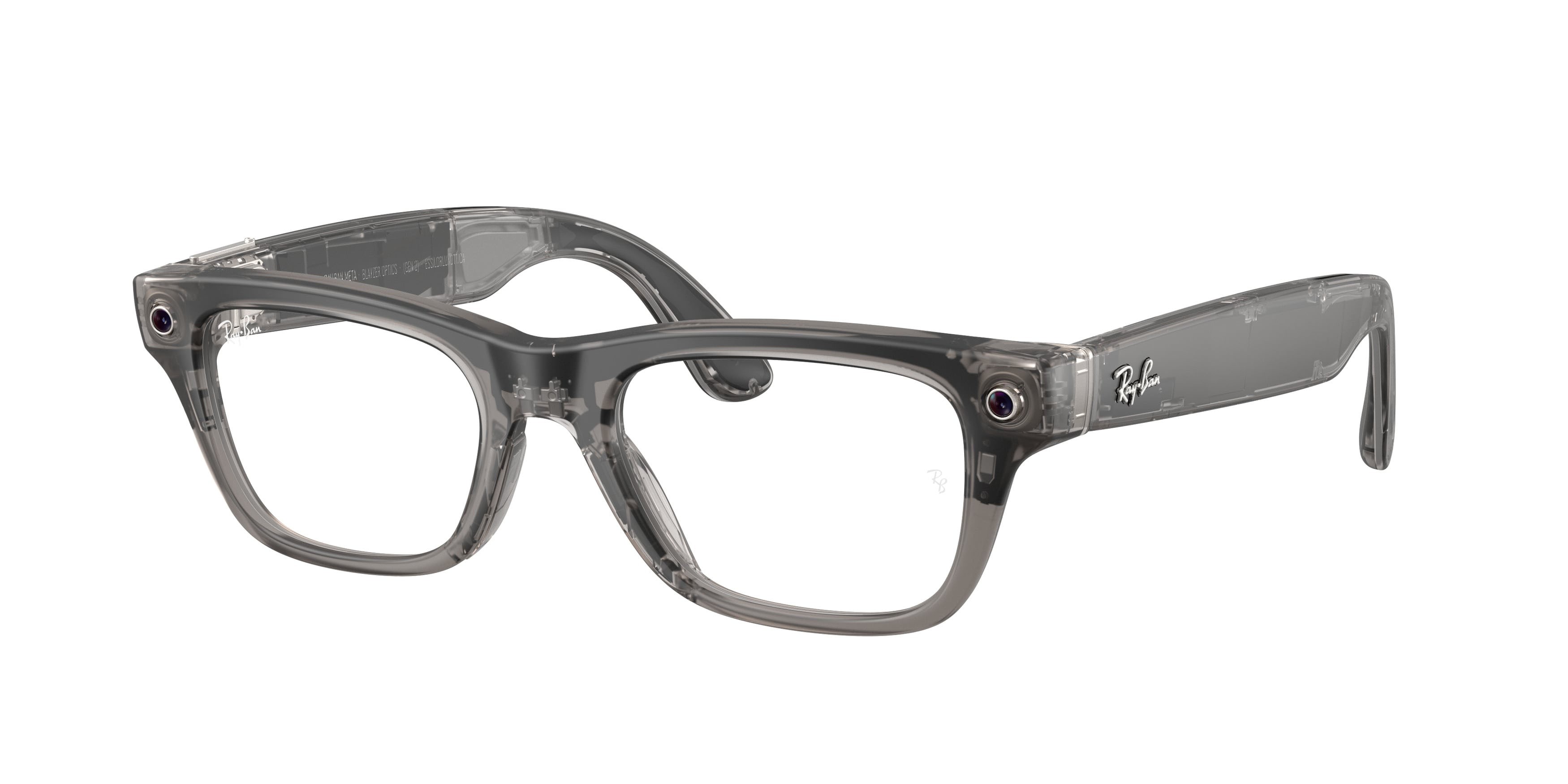 Eyeglasses Ray-Ban Meta AI Glasses Blayzer Optics RW 7001 (8529) color grigio ghiaccio trasparente shape rectangle lenses lente demo