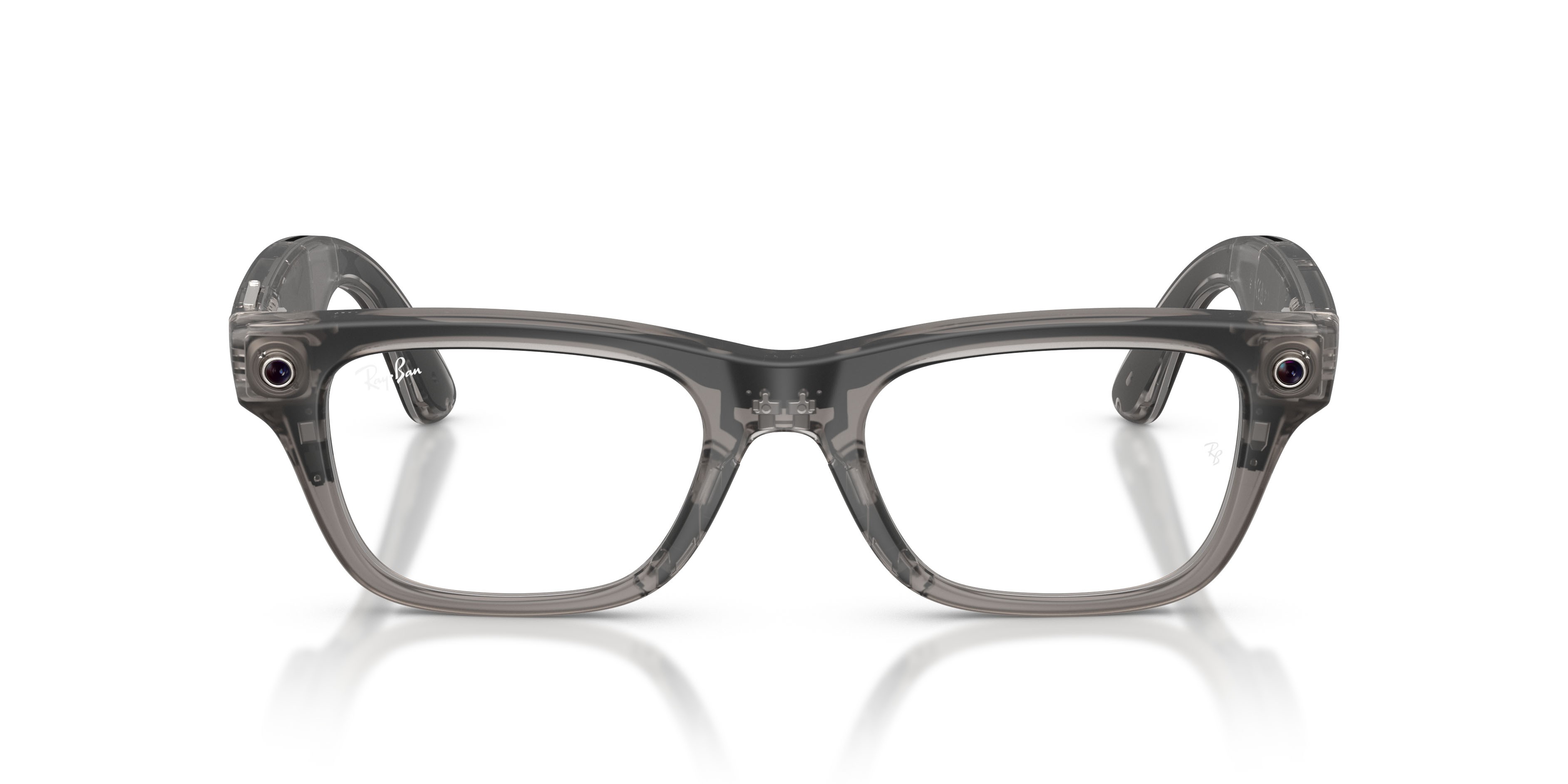Eyeglasses Ray-Ban Meta AI Glasses Blayzer Optics RW 7001 (8529) color grigio ghiaccio trasparente shape rectangle lenses lente demo