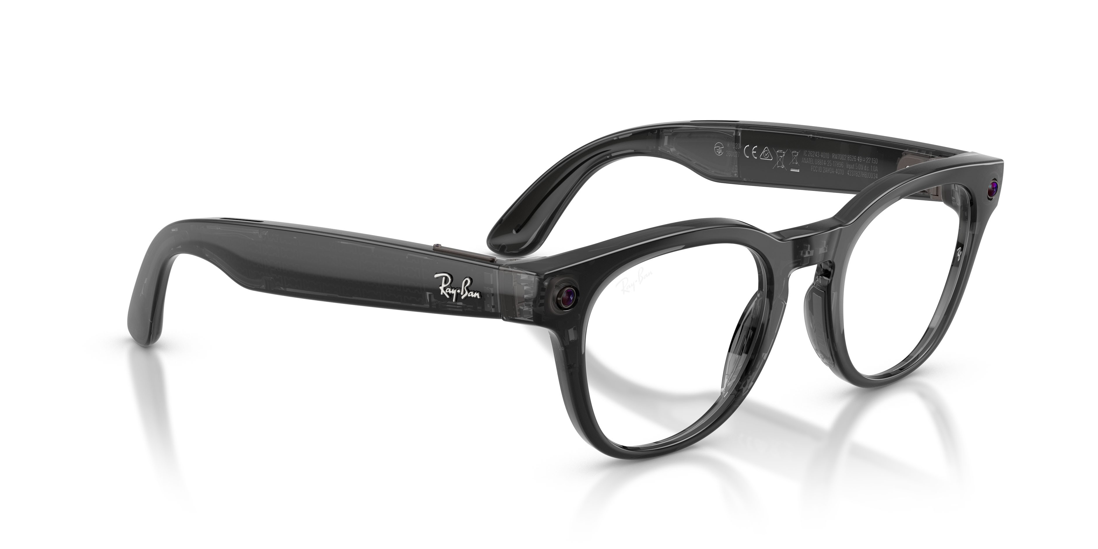 Eyeglasses Ray-Ban Meta AI Glasses Scriber Optics RW 7002 (8526) color nero trasparente shape pantos lenses lente demo