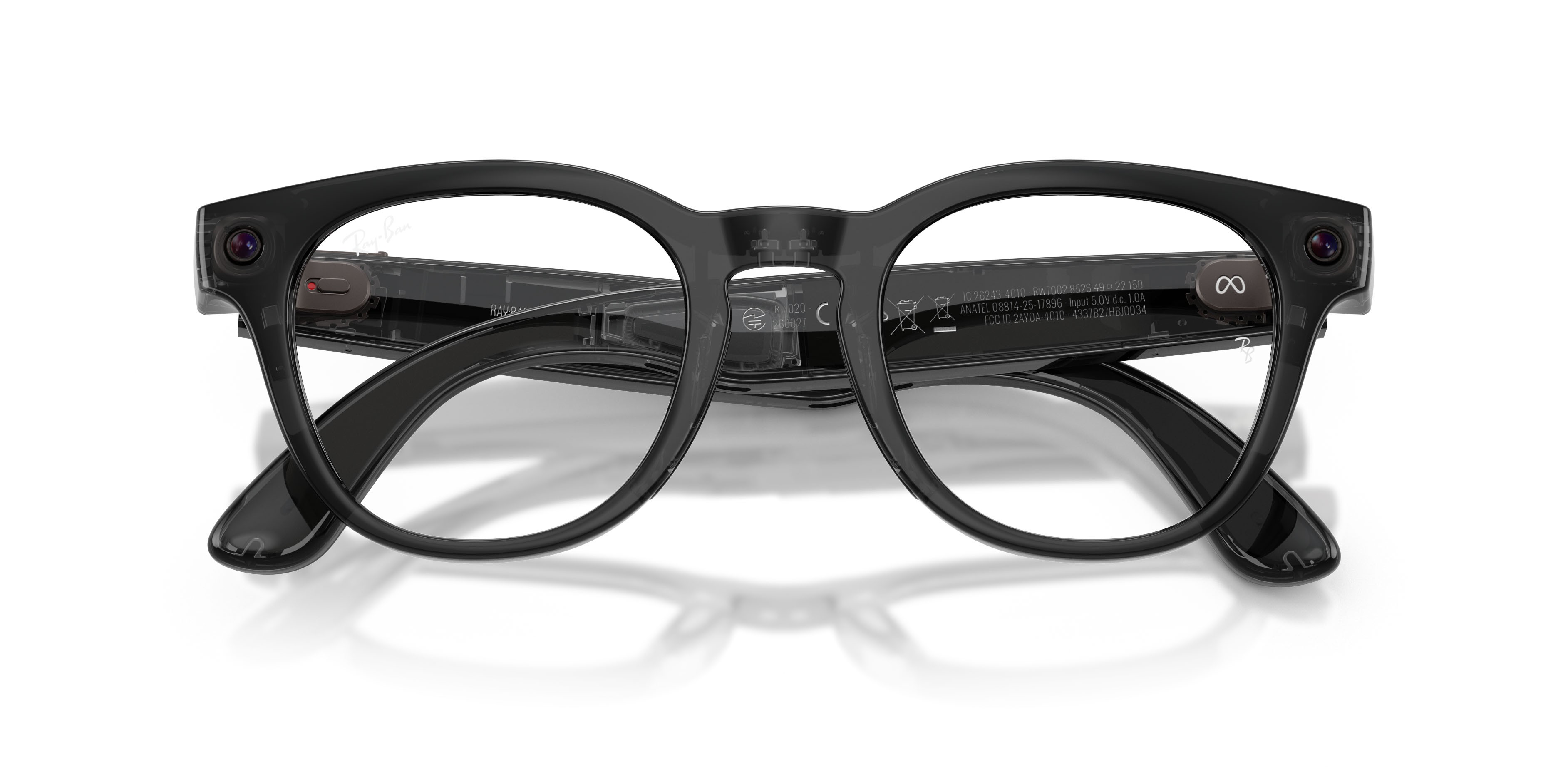 Eyeglasses Ray-Ban Meta AI Glasses Scriber Optics RW 7002 (8526) color nero trasparente shape pantos lenses lente demo
