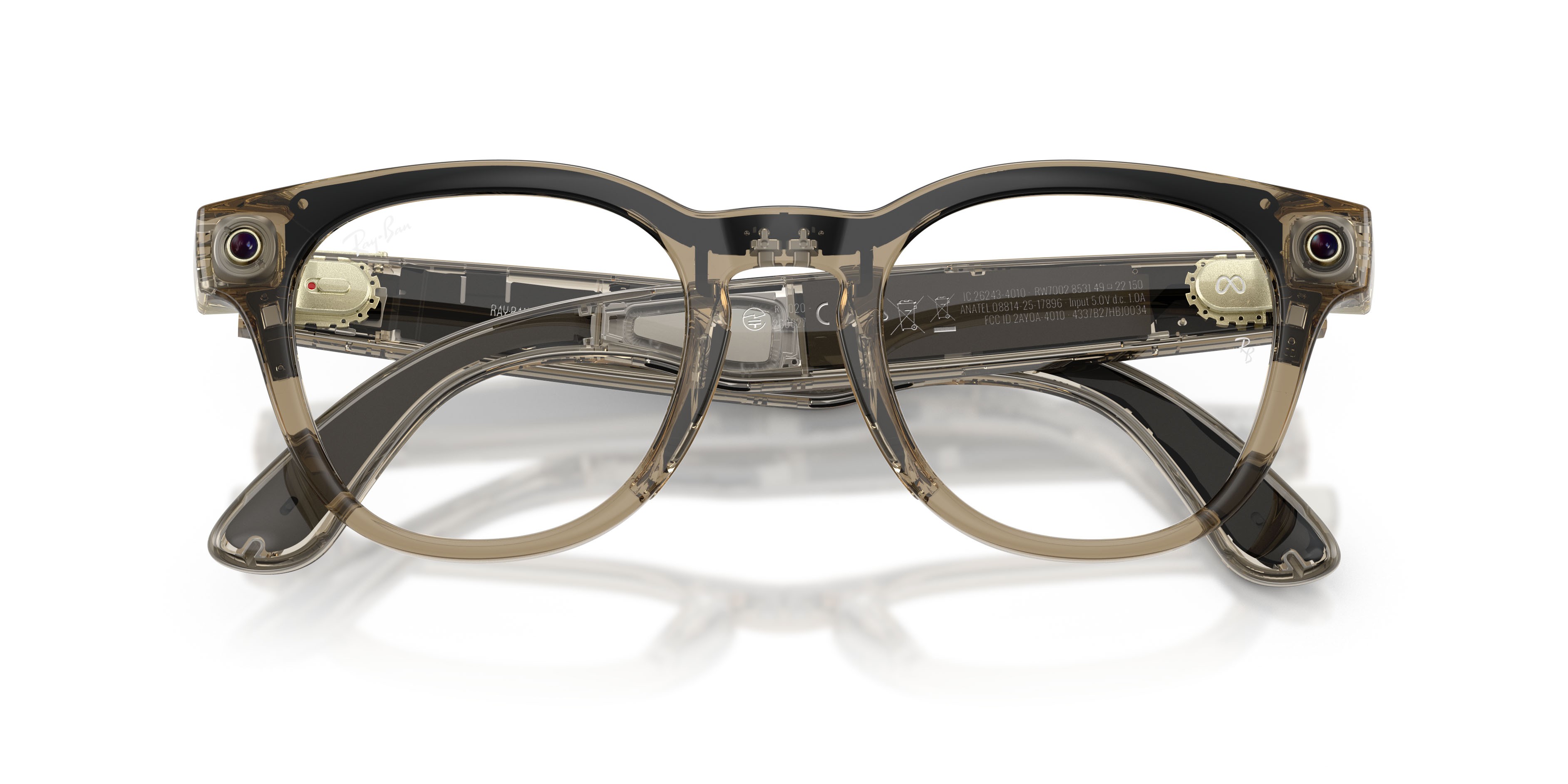 Eyeglasses Ray-Ban Meta AI Glasses Scriber Optics RW 7002 (8531) color beige tortora trasparente shape pantos lenses lente demo