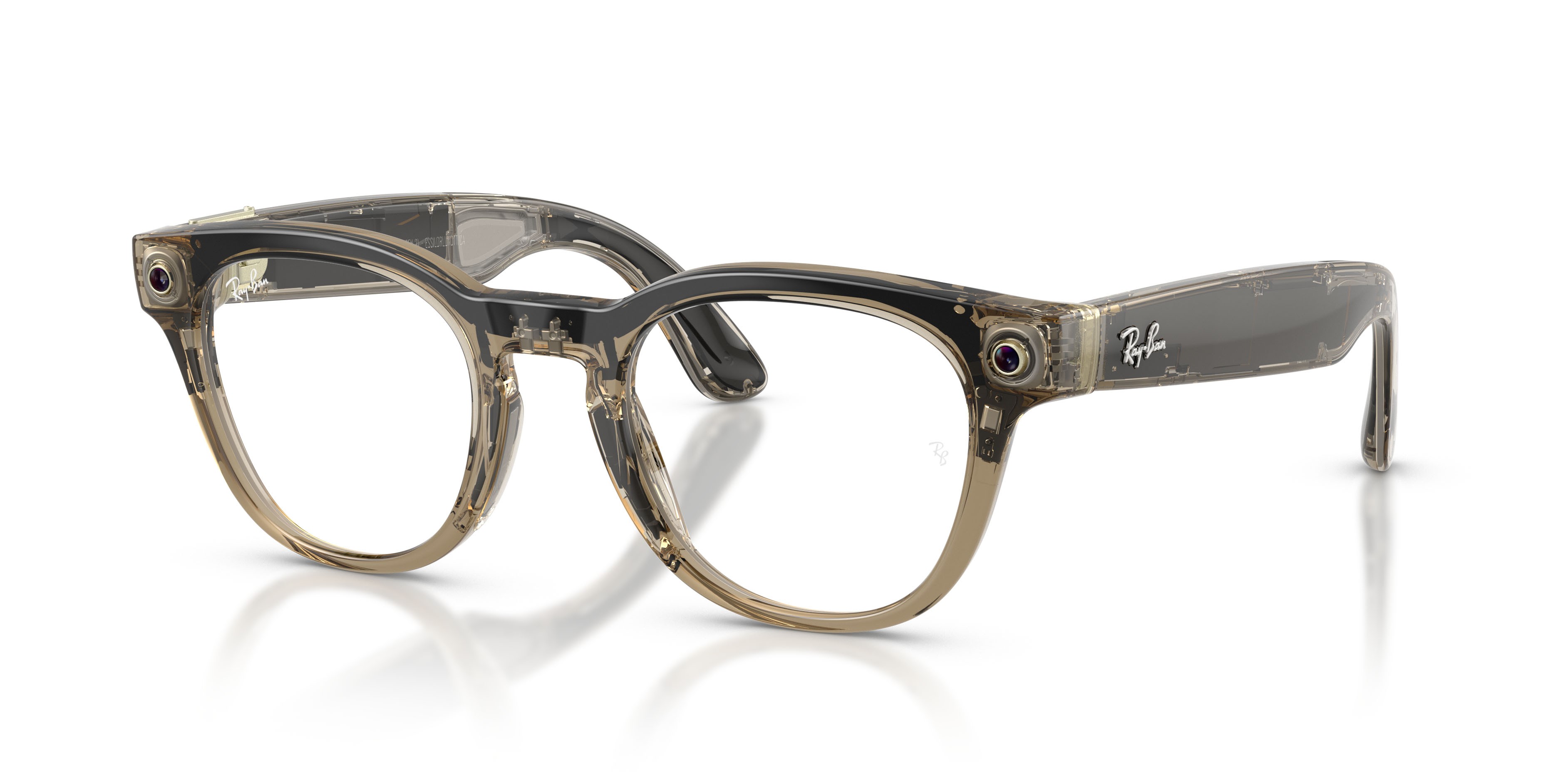 Eyeglasses Ray-Ban Meta AI Glasses Scriber Optics RW 7002 (8531) color beige tortora trasparente shape pantos lenses lente demo