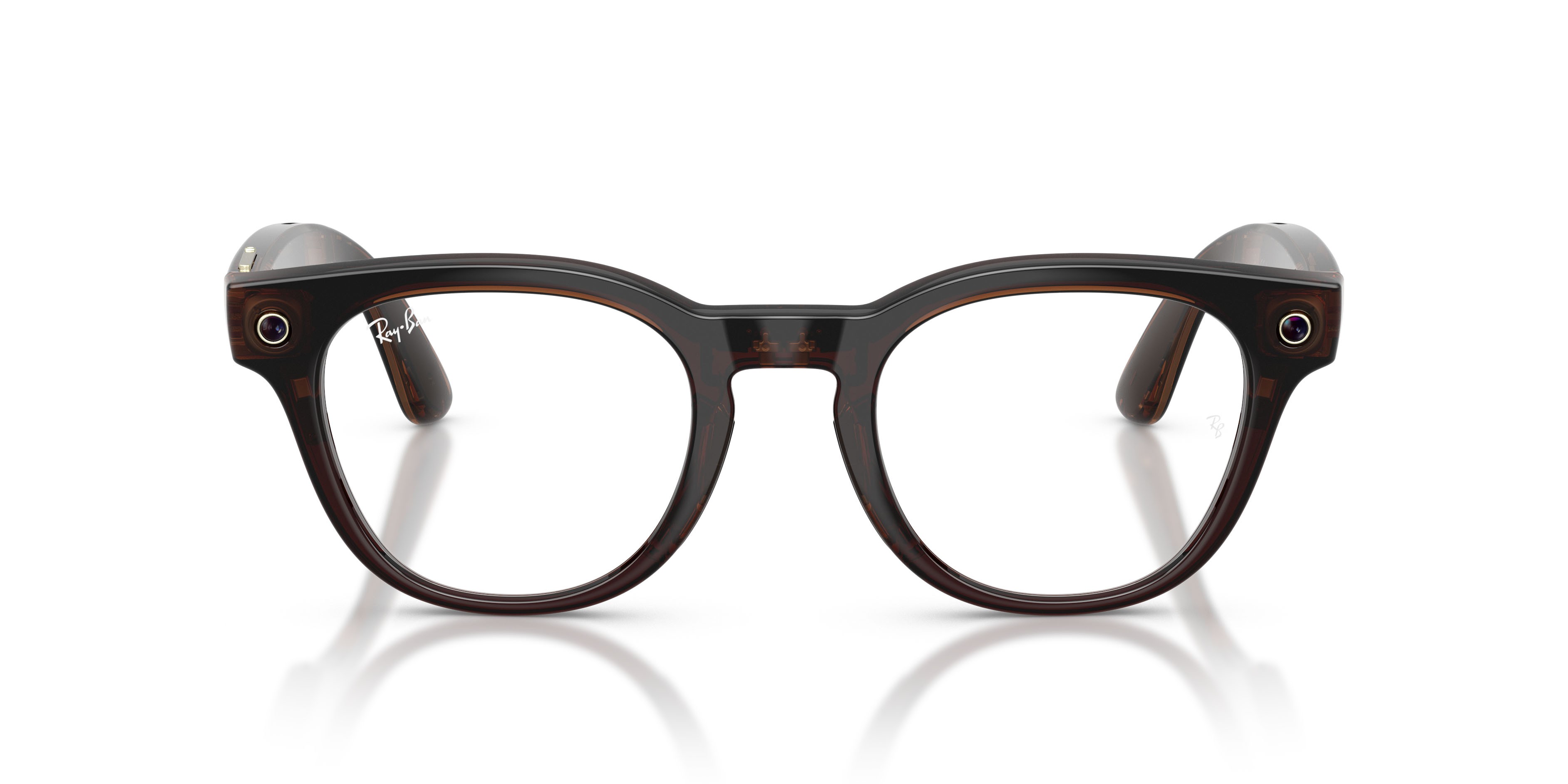 Eyeglasses Ray-Ban Meta AI Glasses Scriber Optics RW 7002 (8532) color terra d'ombra trasparente shape pantos lenses lente demo