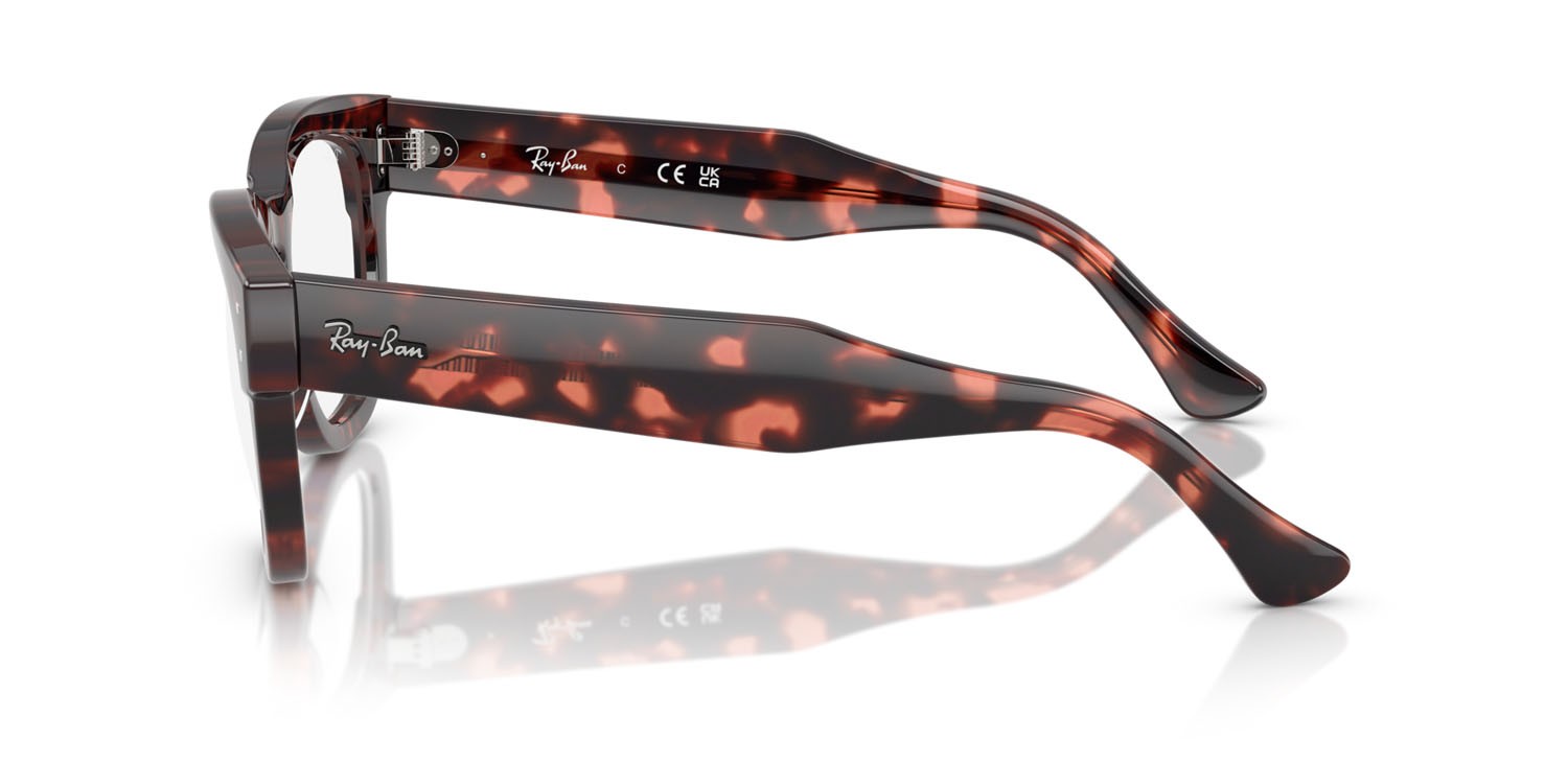 Occhiali da vista Ray-Ban Mega Hawkeye RX 0298V (8118) - RB 0298V 8118 colore havana rosa forma quadrato lenti trasparente