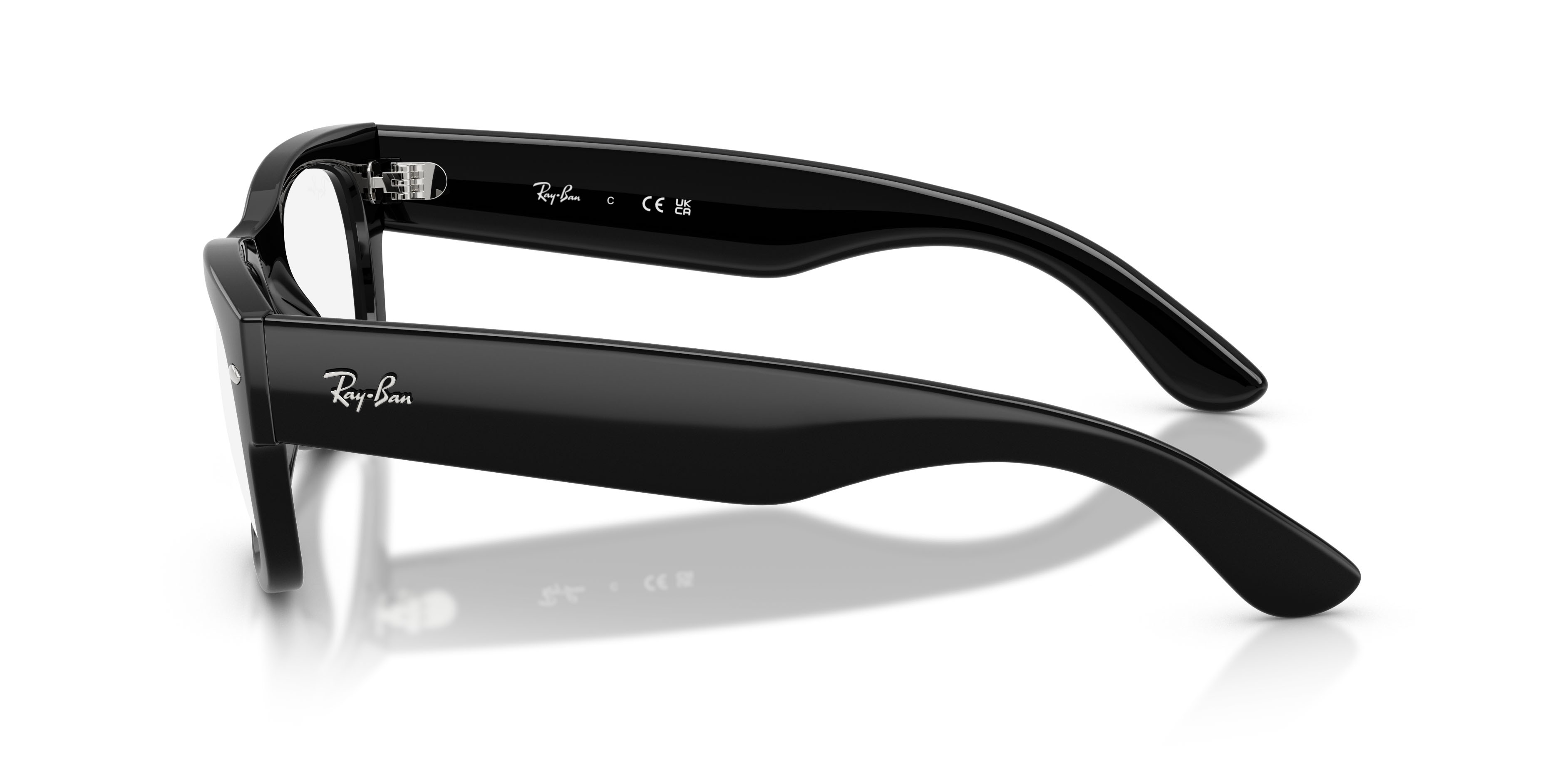 Occhiali da vista Ray-Ban Mega Wayfarer II RX 0832V (2000) - RB 0832V 2000 colore nero forma quadrato lenti trasparente