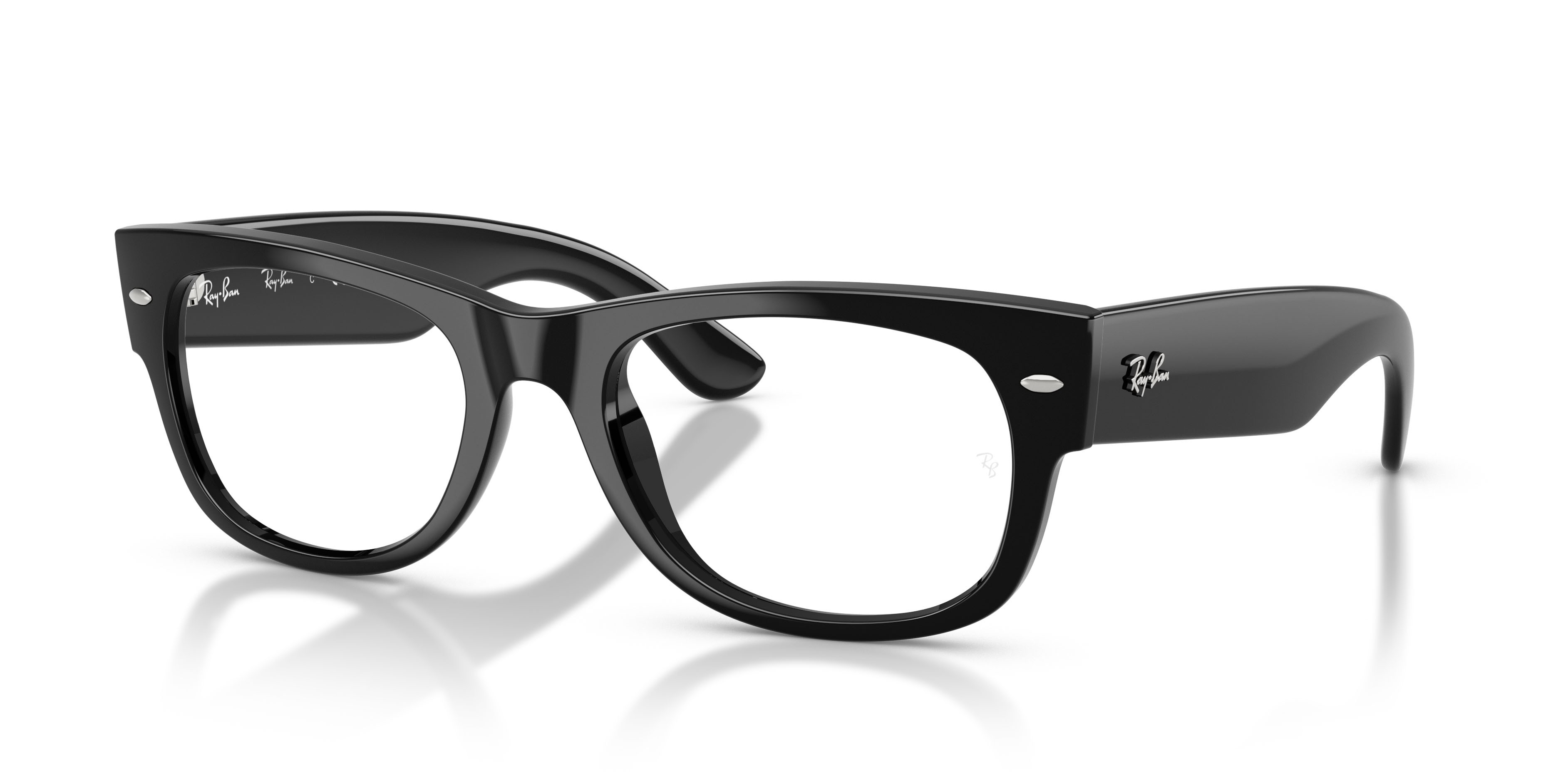 Occhiali da vista Ray-Ban Mega Wayfarer II RX 0832V (2000) - RB 0832V 2000 colore nero forma quadrato lenti trasparente