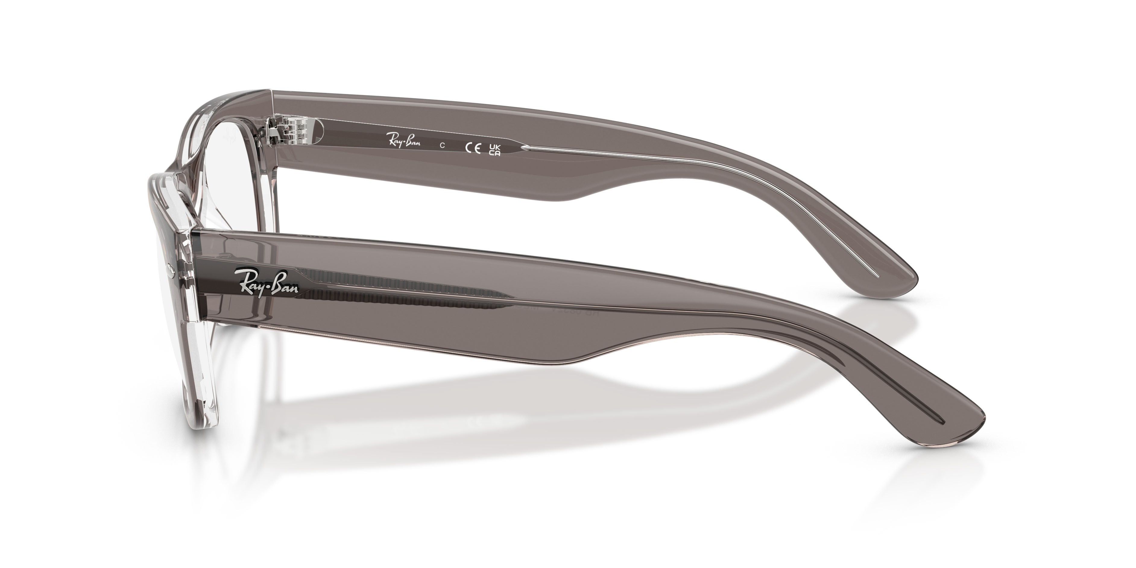 Occhiali da vista Ray-Ban Mega Wayfarer II RX 0832V (8111) - RB 0832V 8111 colore grigio trasparente forma quadrato lenti trasparente