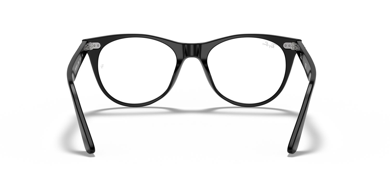 Occhiali da vista Ray-Ban Wayfarer II RX 2185V (2000) - RB 2185V 2000 colore nero forma pantos lenti trasparente