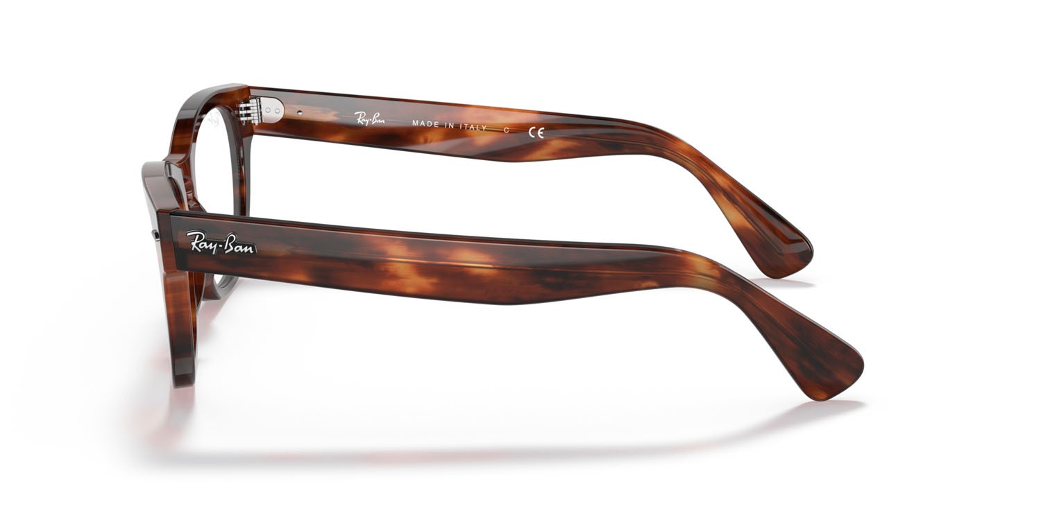 Brillen Ray-Ban Laramie RX 2201V (2144) - RB 2201V 2144 farbe striato havana form unregelmäßig gläser trasparente