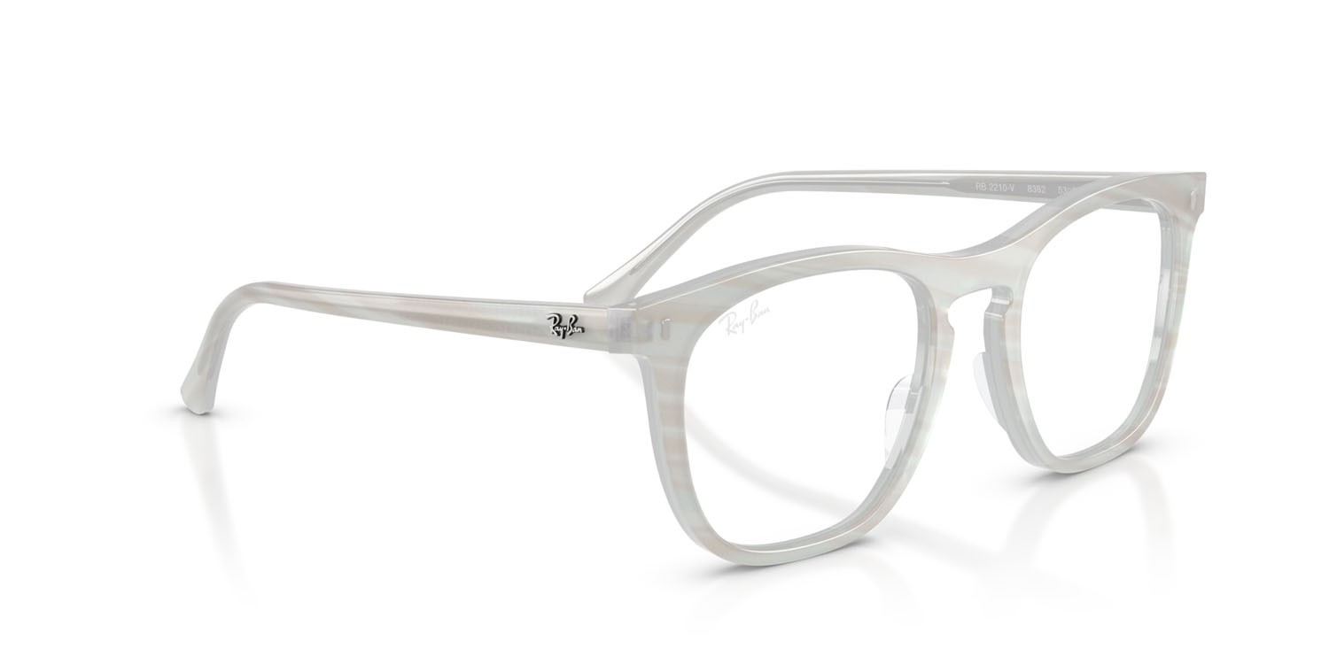 Occhiali da vista Ray-Ban Change RX 2210V (8382) - RB 2210V 8382 colore fotocromatiche azzurre a righe forma quadrato lenti trasparente