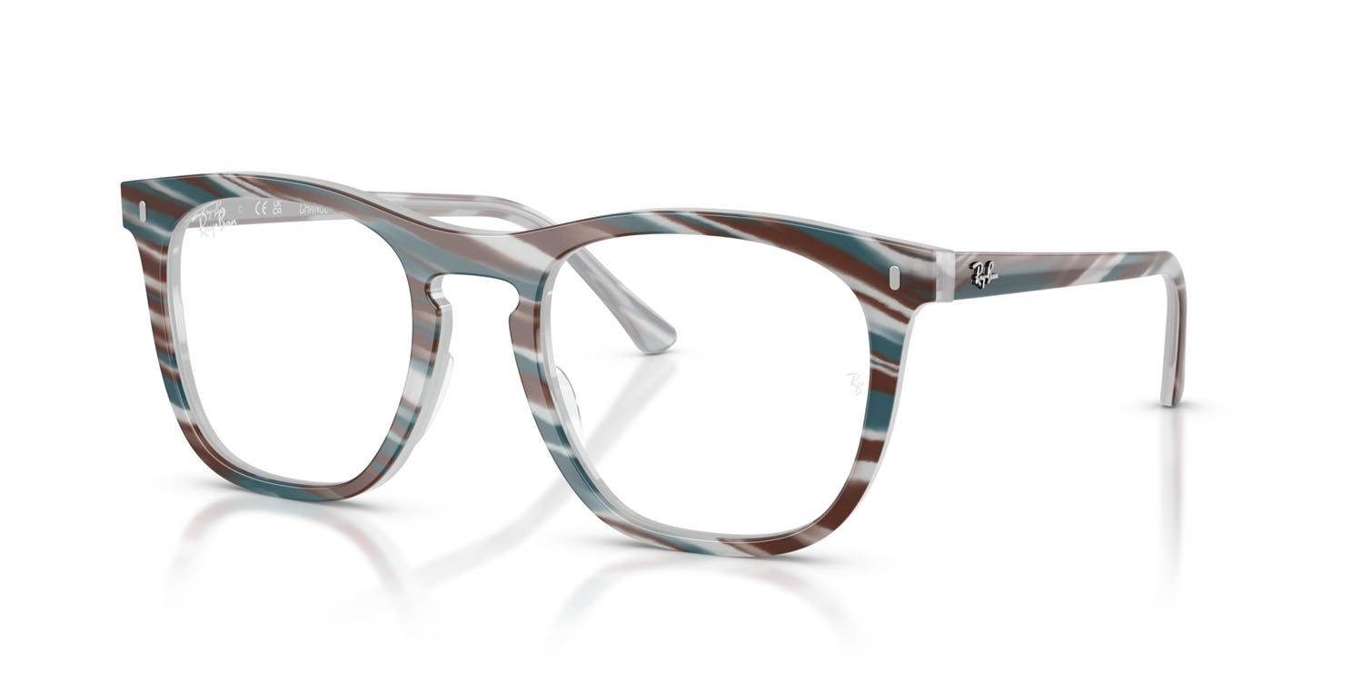 Occhiali da vista Ray-Ban Change RX 2210V (8382) - RB 2210V 8382 colore fotocromatiche azzurre a righe forma quadrato lenti trasparente