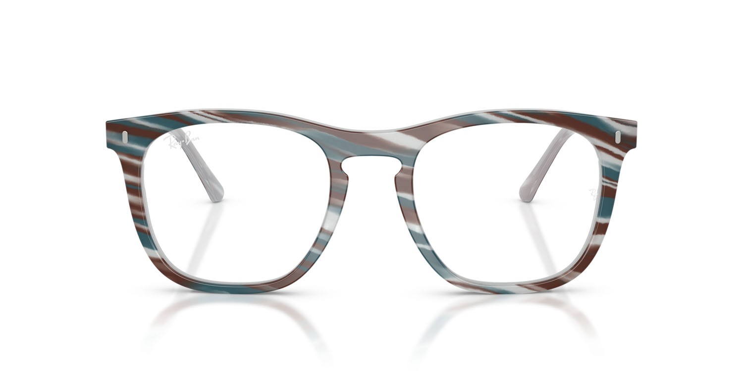 Occhiali da vista Ray-Ban Change RX 2210V (8382) - RB 2210V 8382 colore fotocromatiche azzurre a righe forma quadrato lenti trasparente