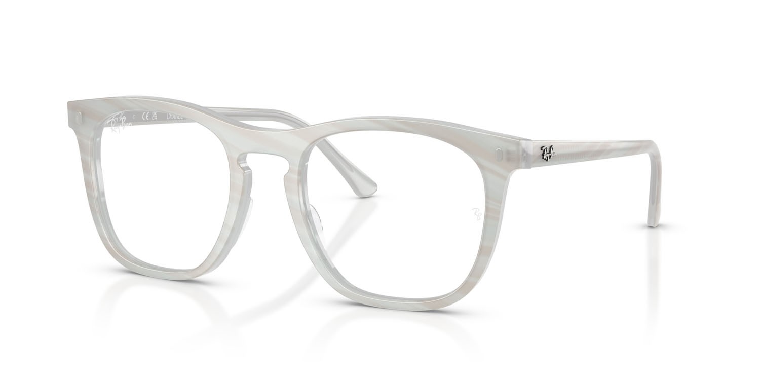 Occhiali da vista Ray-Ban Change RX 2210V (8382) - RB 2210V 8382 colore fotocromatiche azzurre a righe forma quadrato lenti trasparente