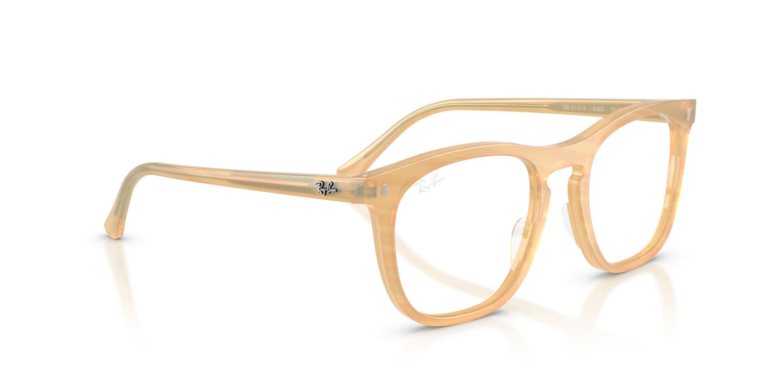 Occhiali da vista Ray-Ban Change RX 2210V (8383) - RB 2210V 8383 colore fotocromatiche marroni a righe forma quadrato lenti trasparente