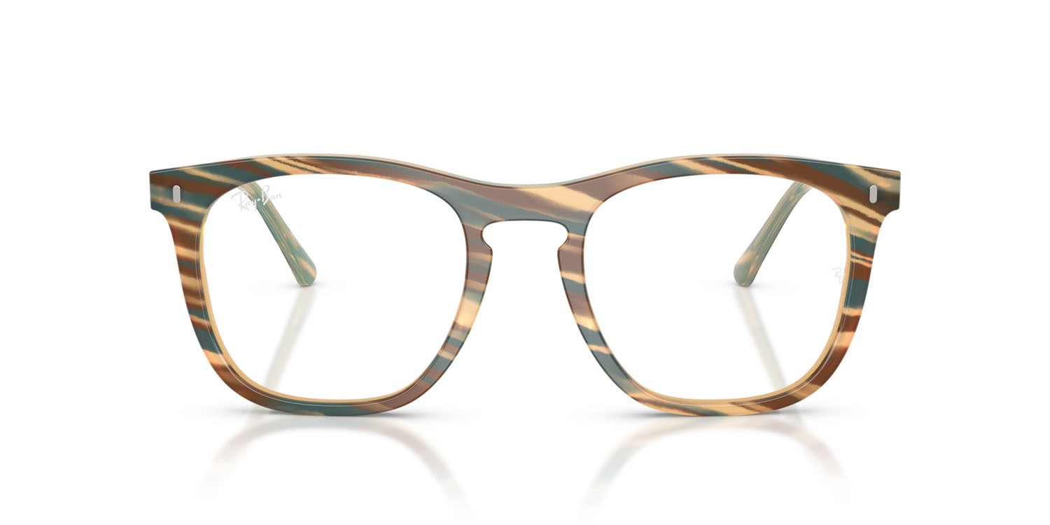 Occhiali da vista Ray-Ban Change RX 2210V (8383) - RB 2210V 8383 colore fotocromatiche marroni a righe forma quadrato lenti trasparente