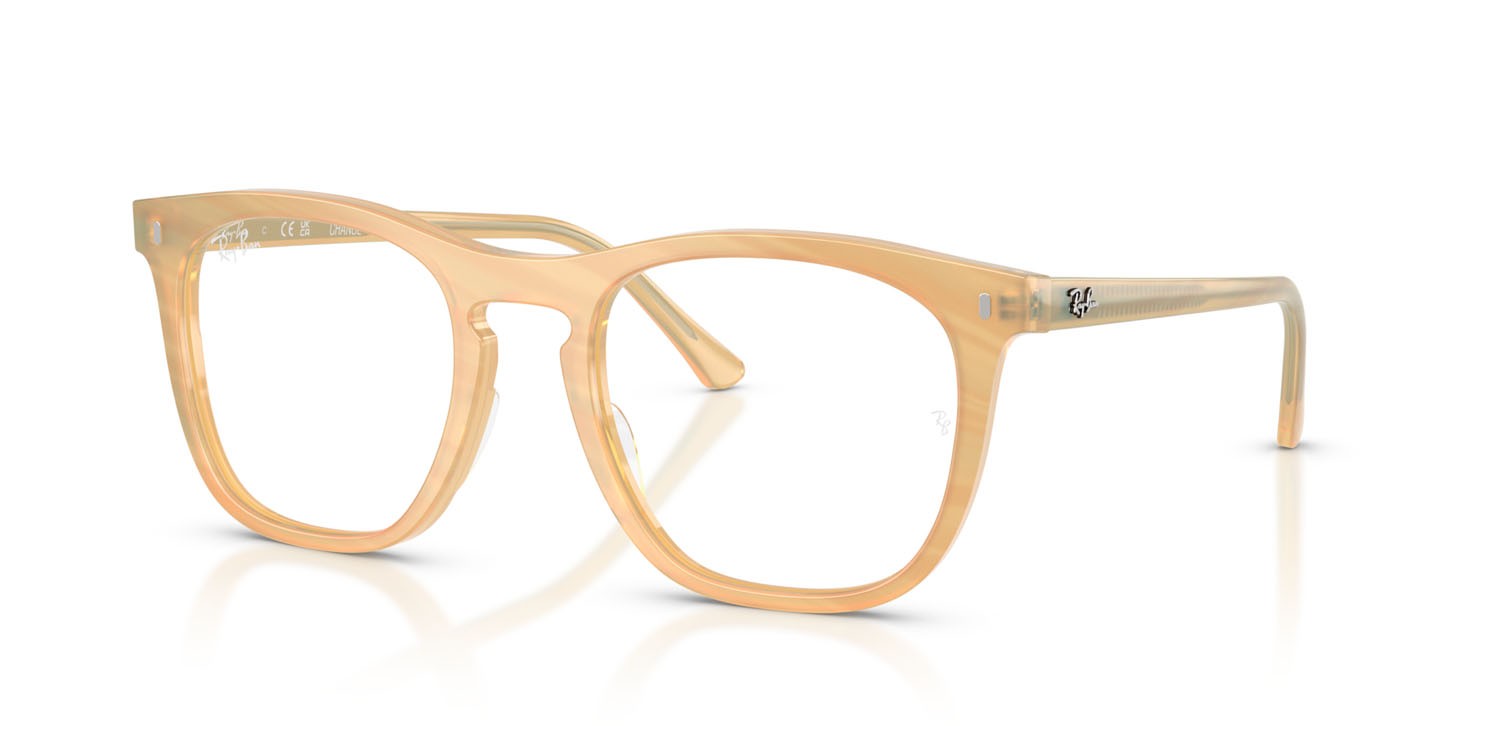 Occhiali da vista Ray-Ban Change RX 2210V (8383) - RB 2210V 8383 colore fotocromatiche marroni a righe forma quadrato lenti trasparente