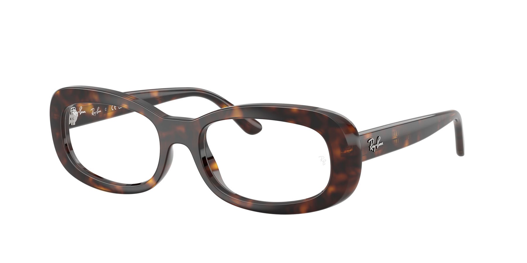 Eyeglasses Ray-Ban RX 2221V (2012) - RB 2221V 2012 color havana shape oval lenses trasparente