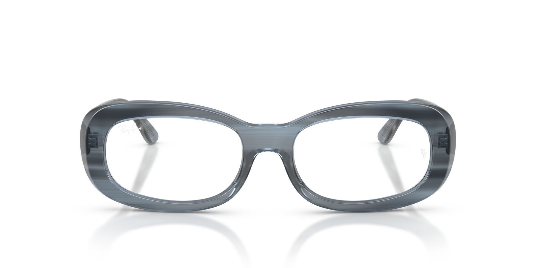 Occhiali da vista Ray-Ban RX 2221V (8456) - RB 2221V 8456 colore striato blu forma ovale lenti trasparente