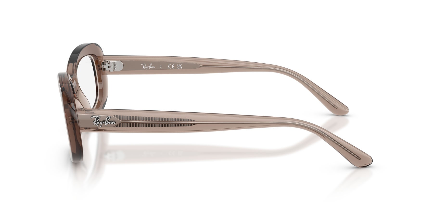 Occhiali da vista Ray-Ban RX 2221V (8457) - RB 2221V 8457 colore beige trasparente forma ovale lenti trasparente
