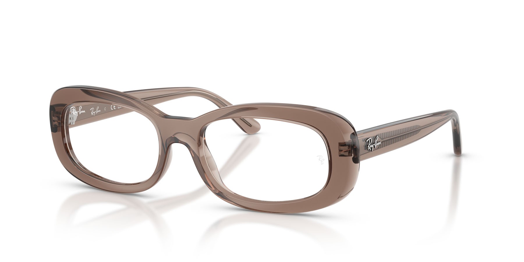 Occhiali da vista Ray-Ban RX 2221V (8457) - RB 2221V 8457 colore beige trasparente forma ovale lenti trasparente