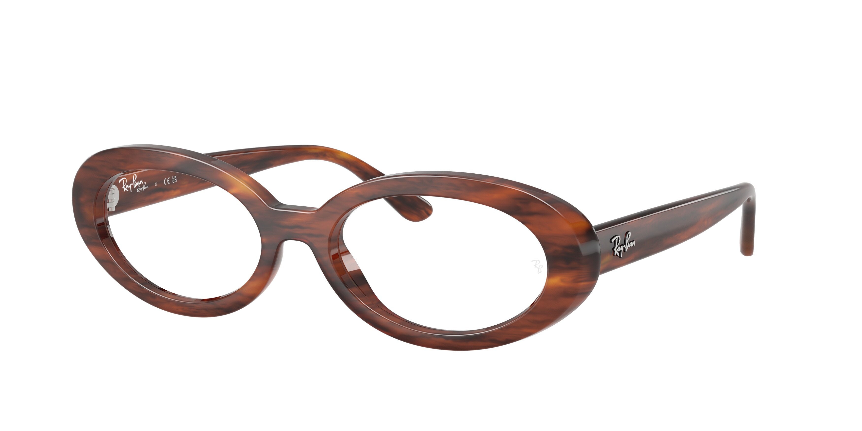 Occhiali da vista Ray-Ban RX 2223V (2144) - RB 2223V 2144 colore striato havana forma ovale lenti trasparente