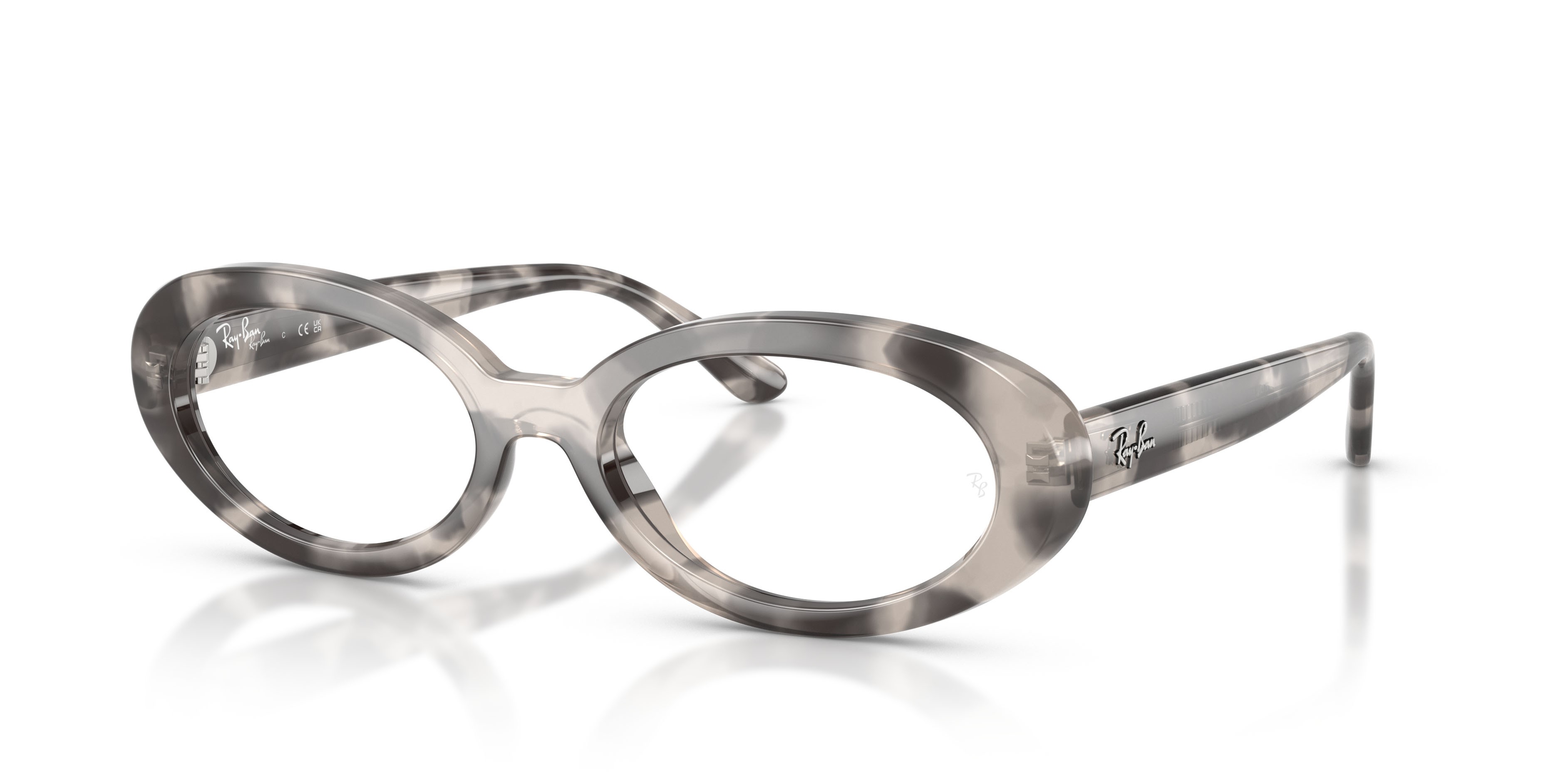 Occhiali da vista Ray-Ban RX 2223V (8480) - RB 2223V 8480 colore opel grey havana forma ovale lenti trasparente