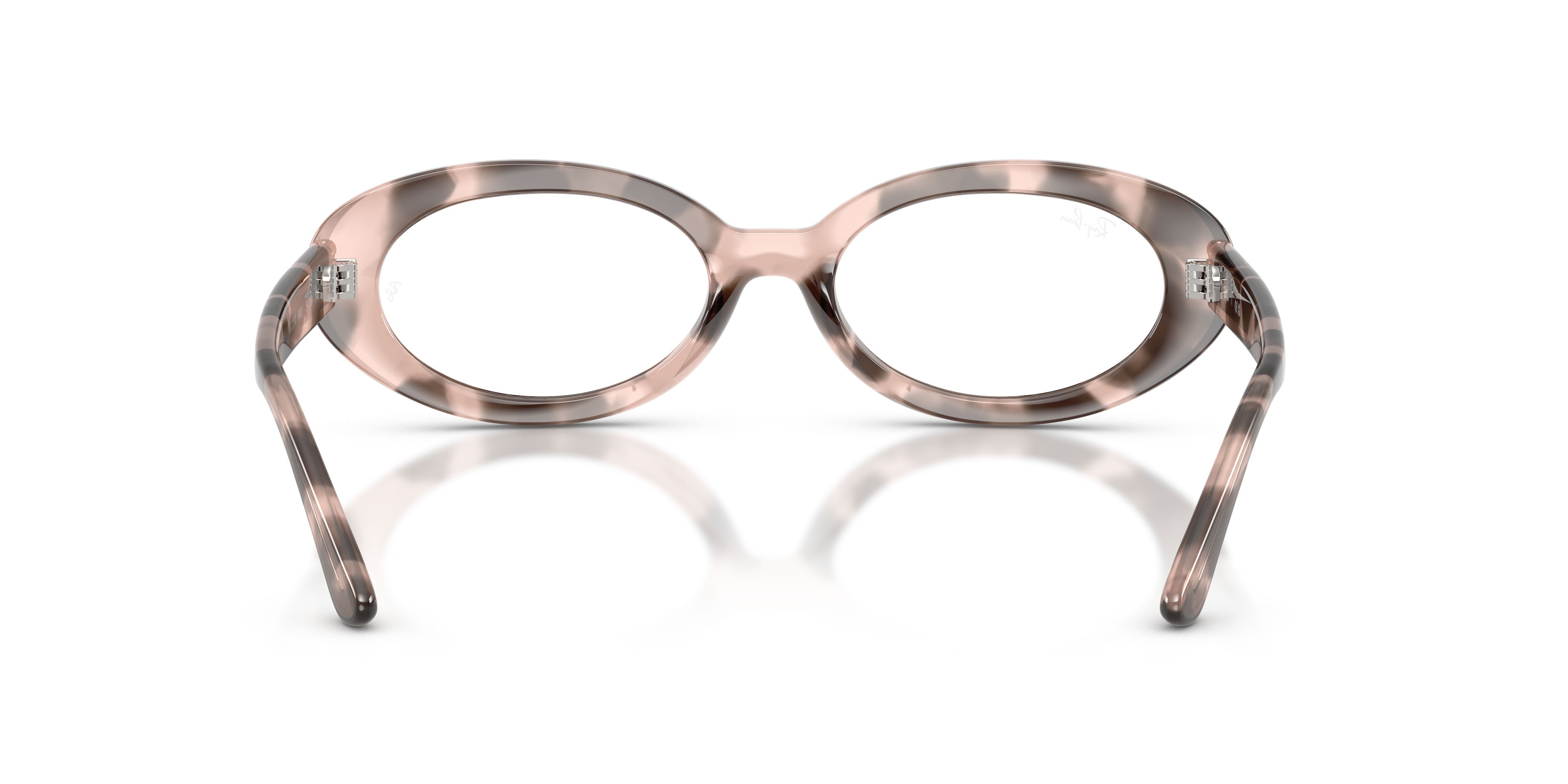 Eyeglasses Ray-Ban RX 2223V (8481) - RB 2223V 8481 color opale rosa avana shape oval lenses trasparente