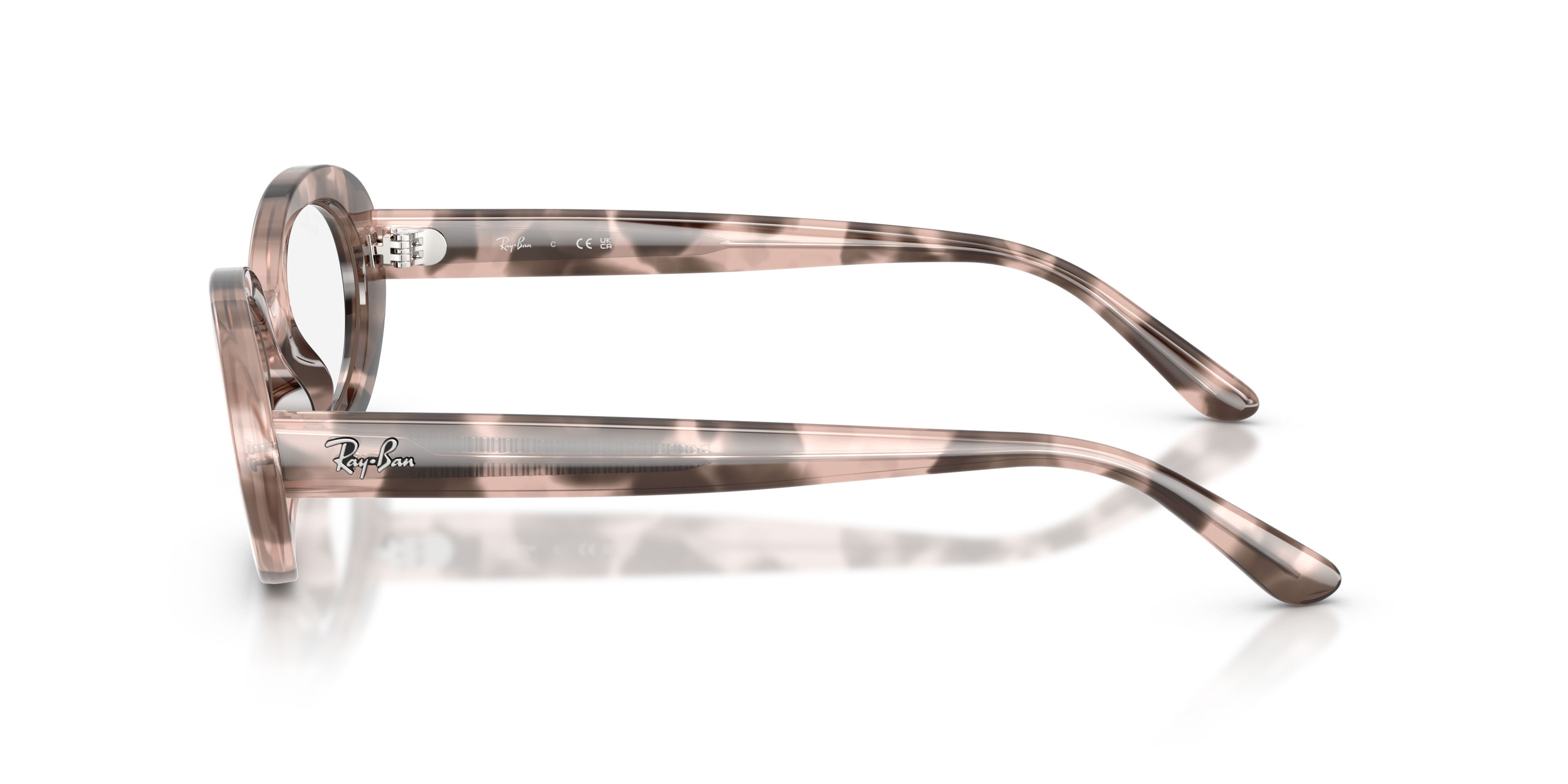 Eyeglasses Ray-Ban RX 2223V (8481) - RB 2223V 8481 color opale rosa avana shape oval lenses trasparente