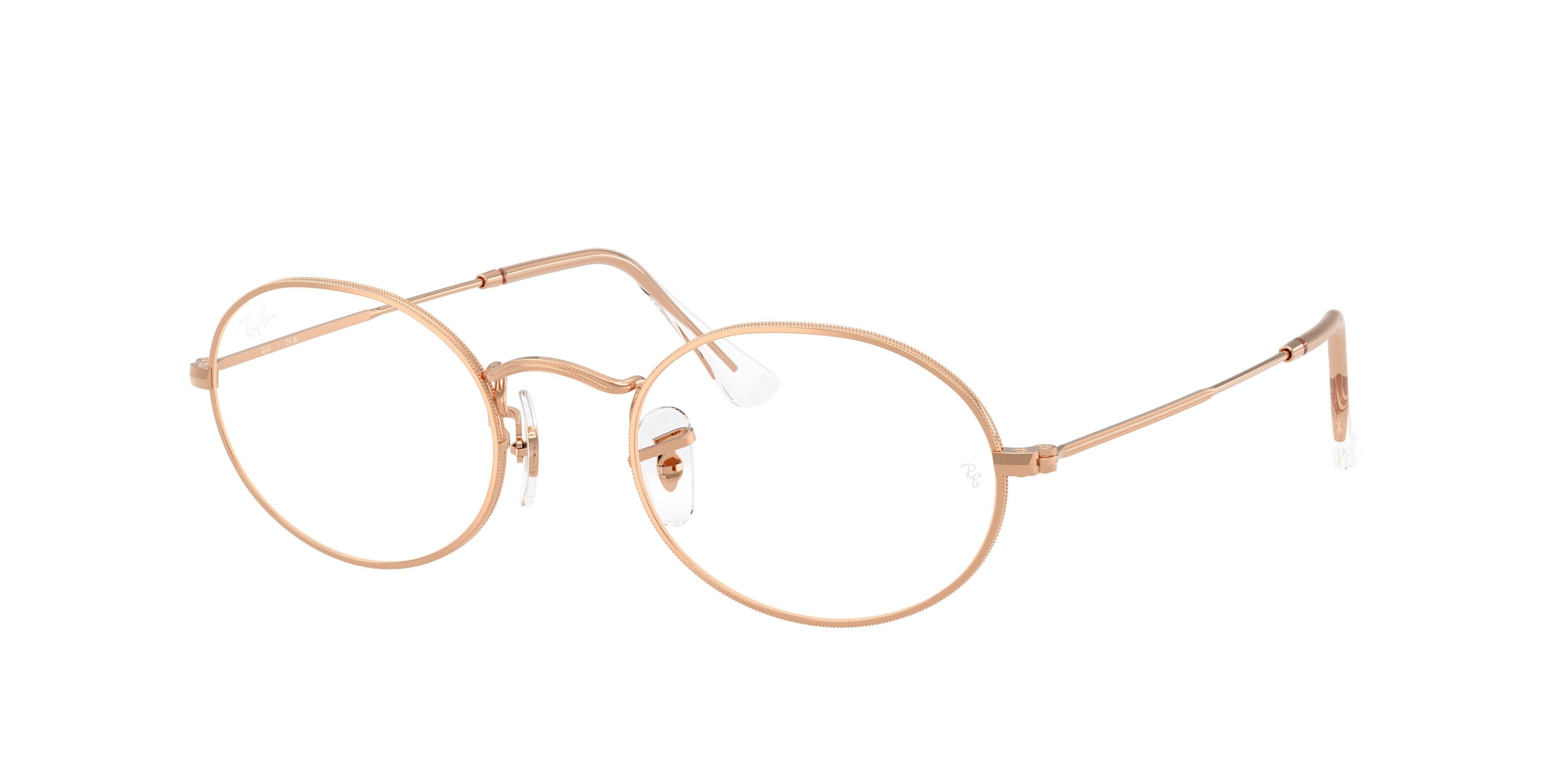 Occhiali da vista Ray-Ban Oval RX 3547V (3094) - RB 3547V 3094 colore oro rose forma ovale lenti trasparente