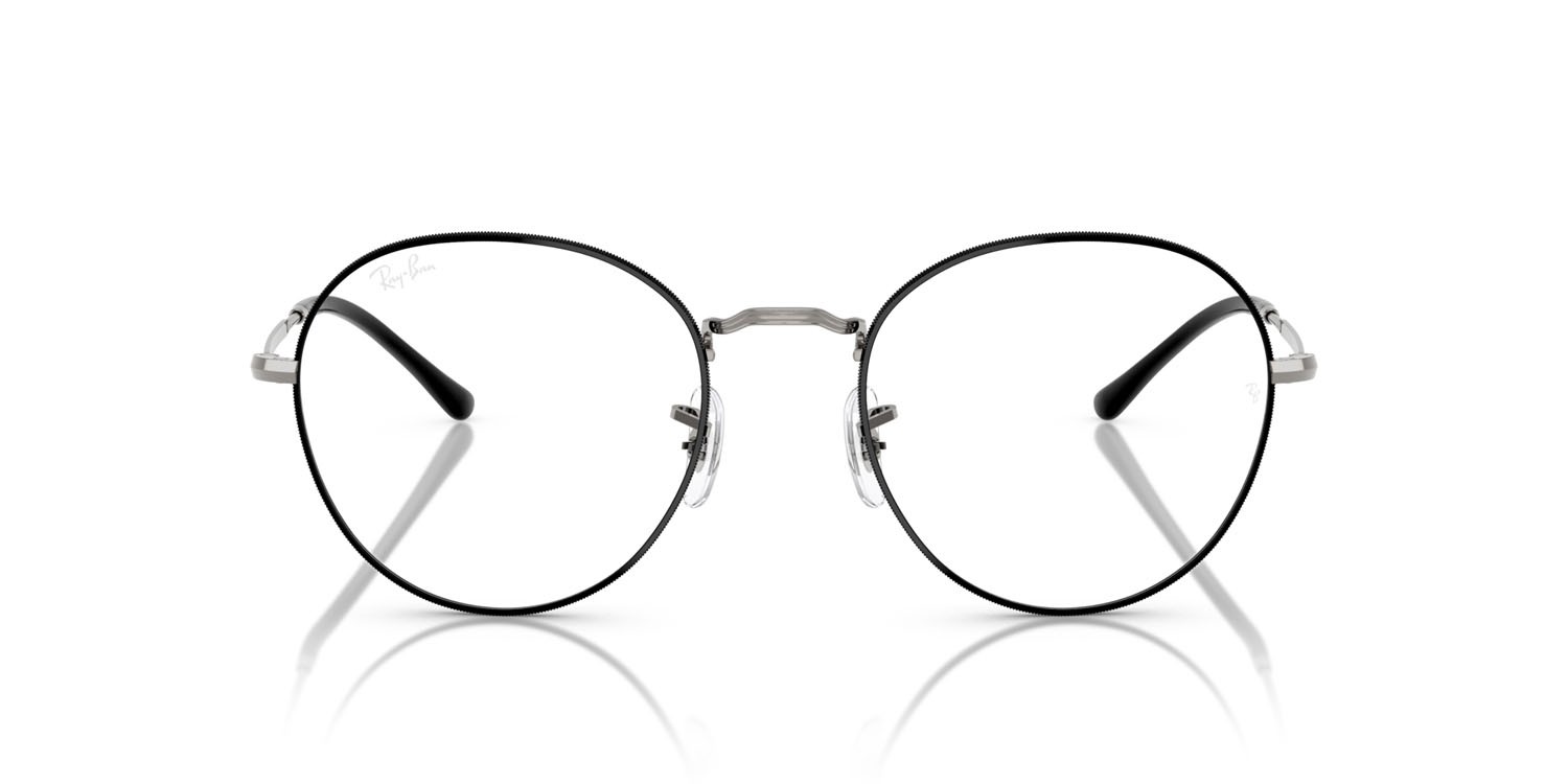 Occhiali da vista Ray-Ban David RX 3582V (3179) - RB 3582V 3179 colore nero su gunmetal forma pantos lenti trasparente
