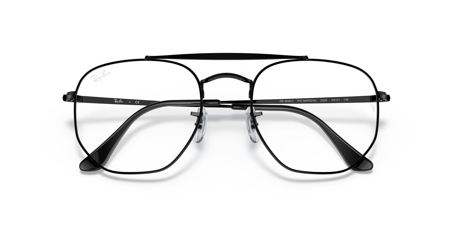 Brillen Ray-Ban The Marshal RX 3648V (2509) - RB 3648V 2509 farbe nero form unregelmäßig gläser trasparente